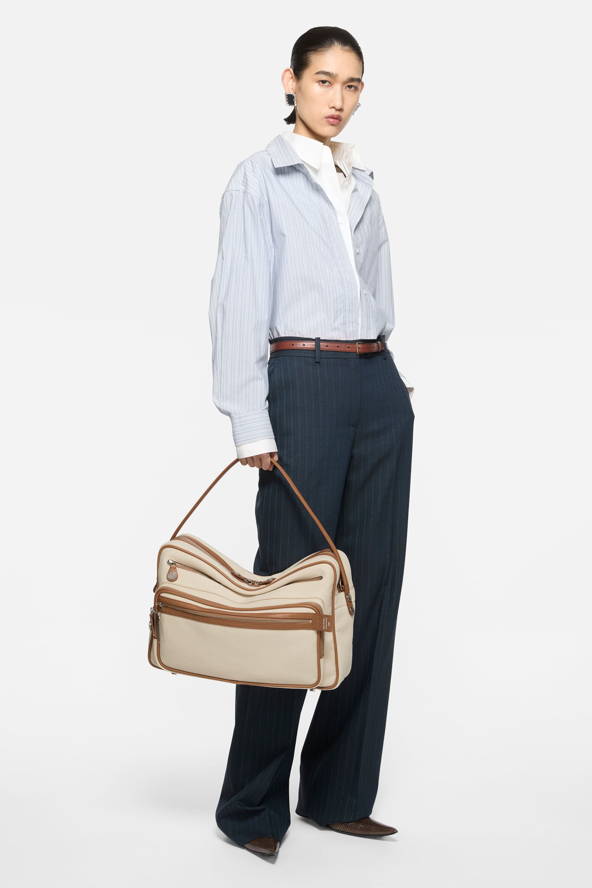 Acne Studios - Camero Camera Canvas Bag - Cream beige/brown