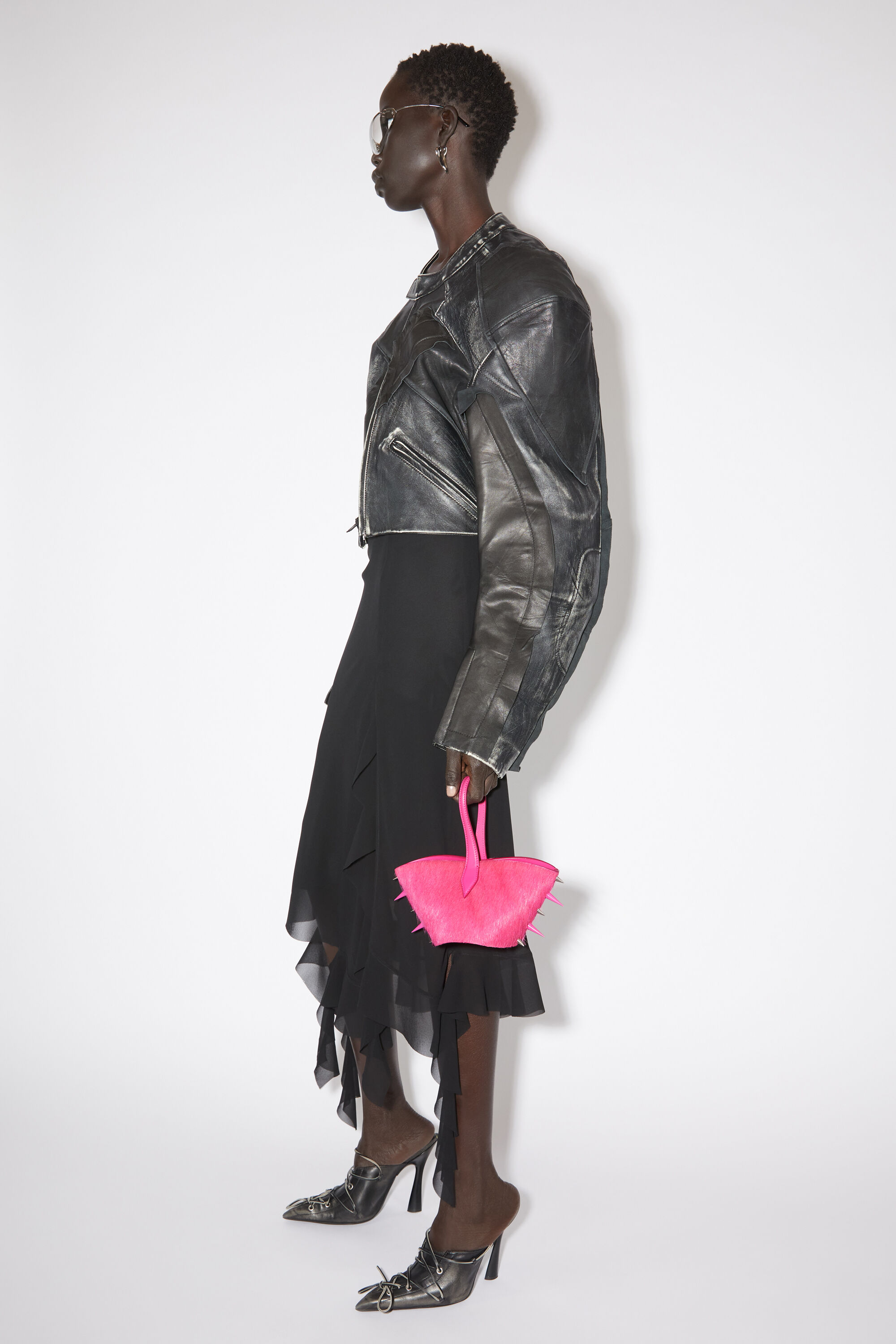 아크네 스튜디오 Acne Studios Spike top handle bag - Fuchsia pink