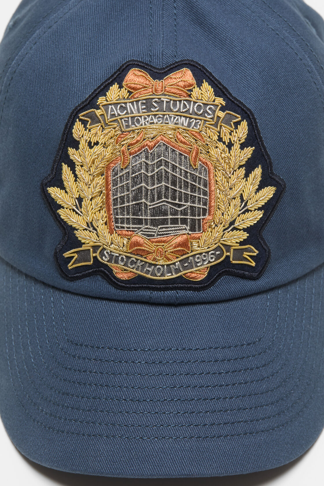 Crest logo baseball cap, Navy blue, 2000x