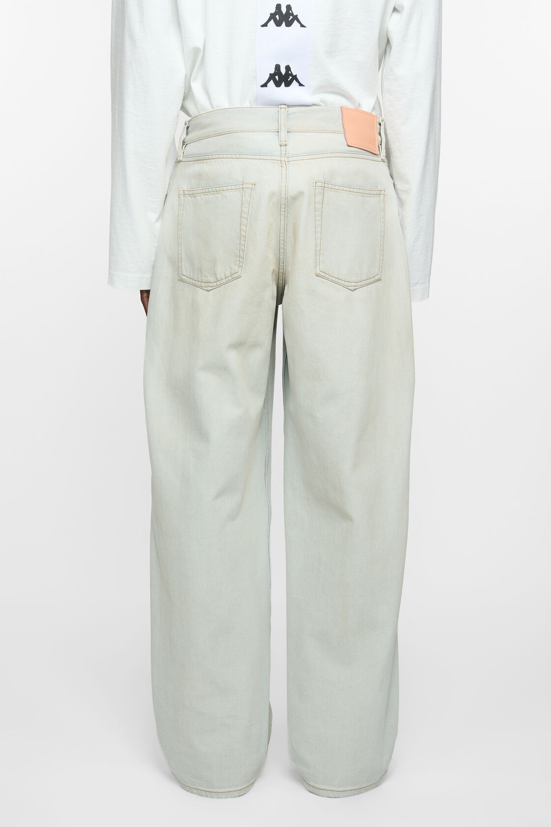 Loose fit jeans - 1981M Acne Studios x Kappa, Light blue/white, 2000x