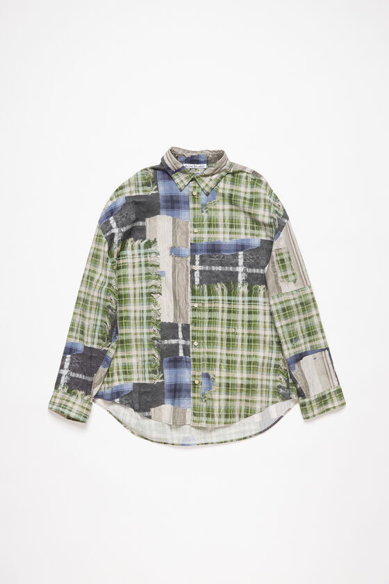 Acne Studios - Print button-up shirt - Green multi