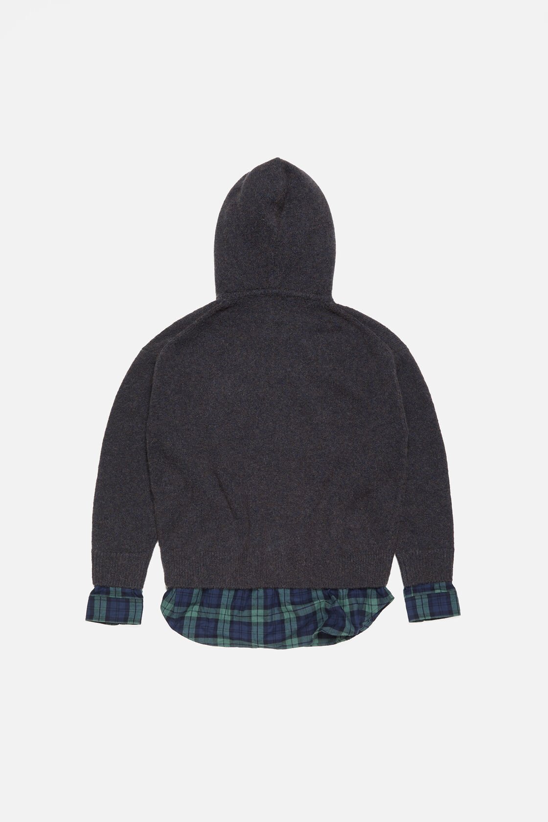 Layered wool hoodie, Graphite grey, 2000x