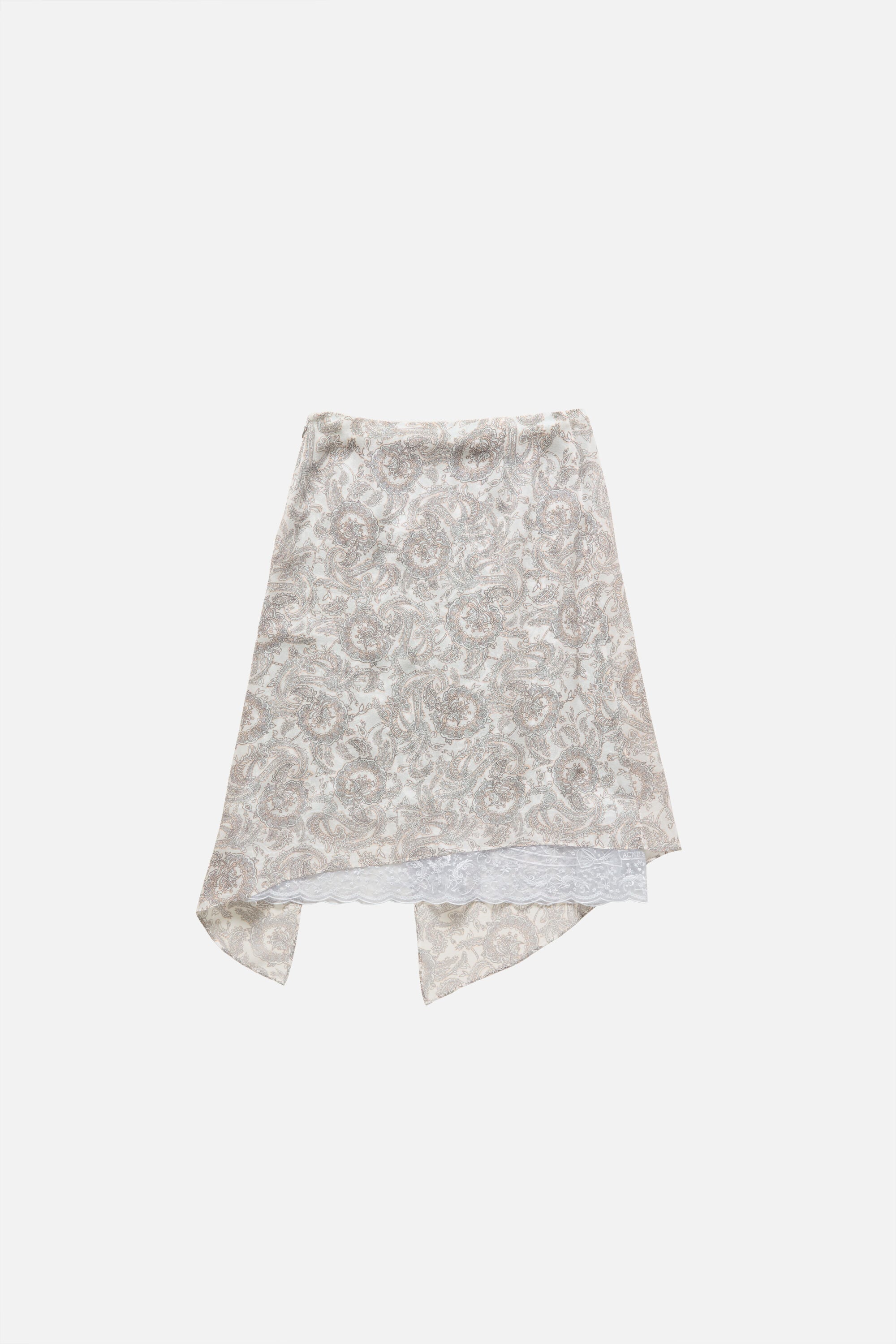 Acne Studios - Silk paisley skirt - Light beige