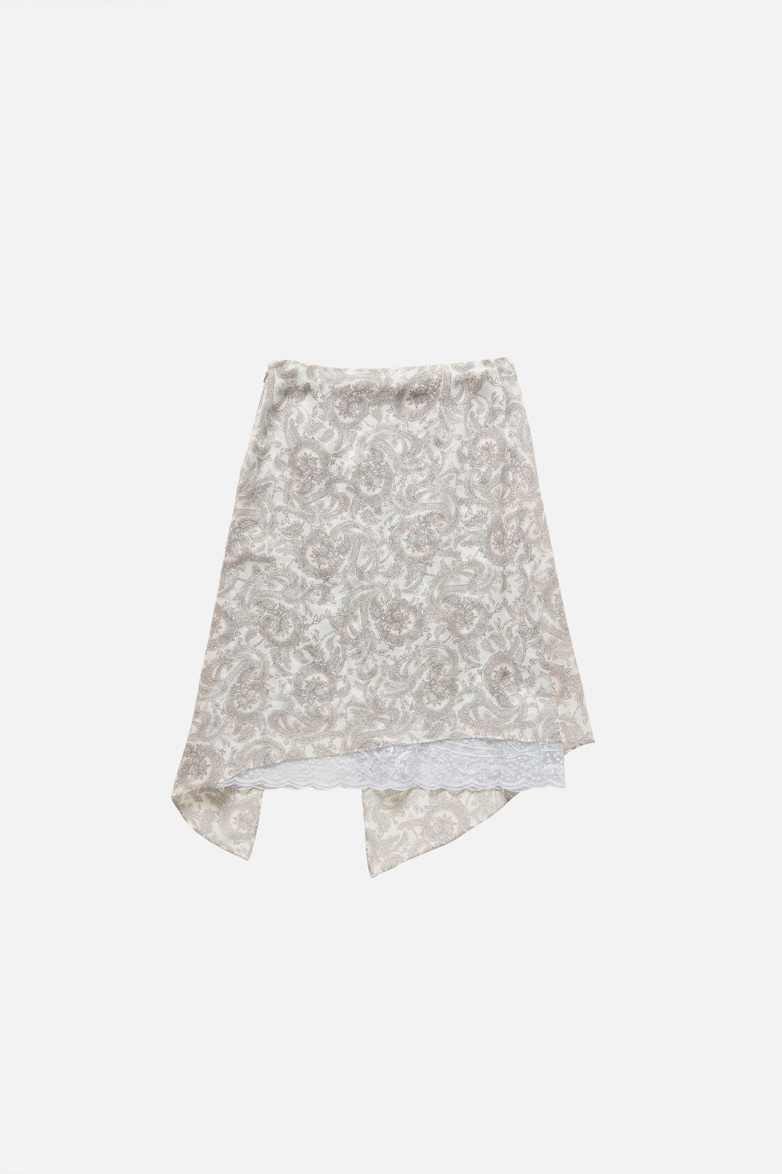Silk paisley skirt, Light beige, 2000x