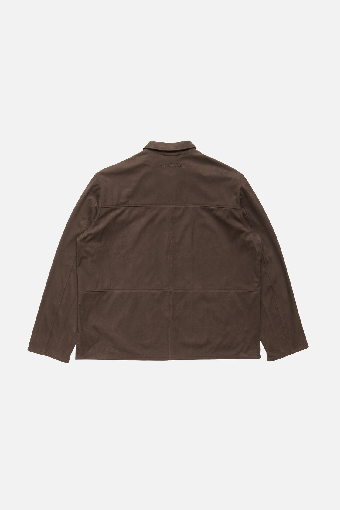 Faux suede overshirt, Chocolate brown, 2000x
