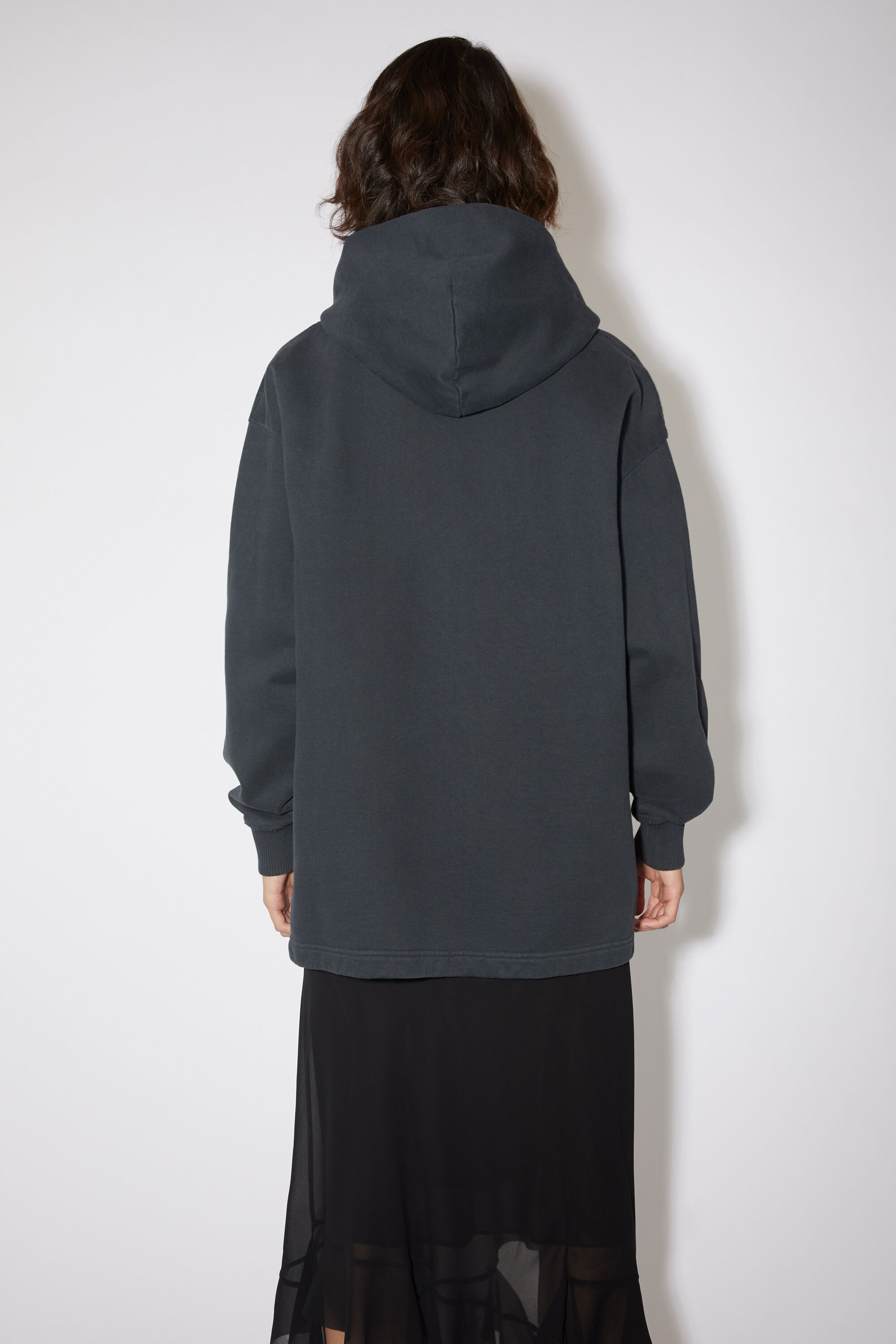 아크네 스튜디오 Acne Studios Logo hooded sweatshirt - Black