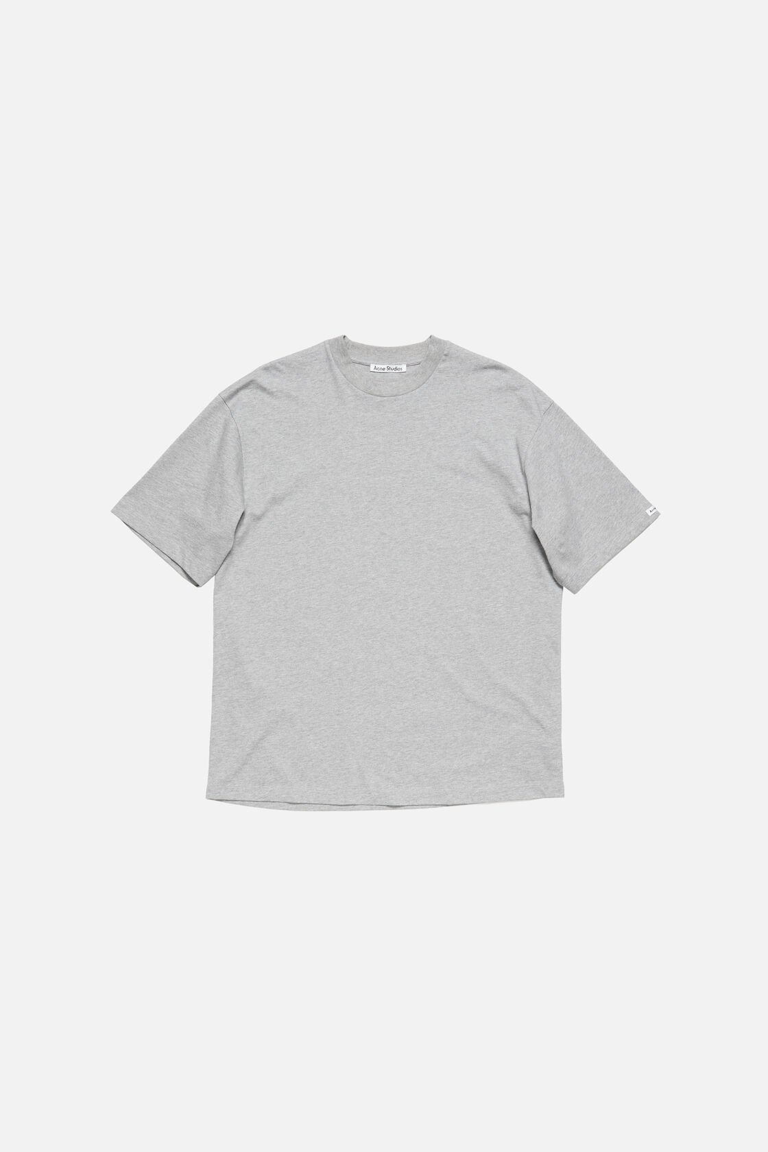 Satin logo t-shirt - relaxed, Grey Melange, 2000x