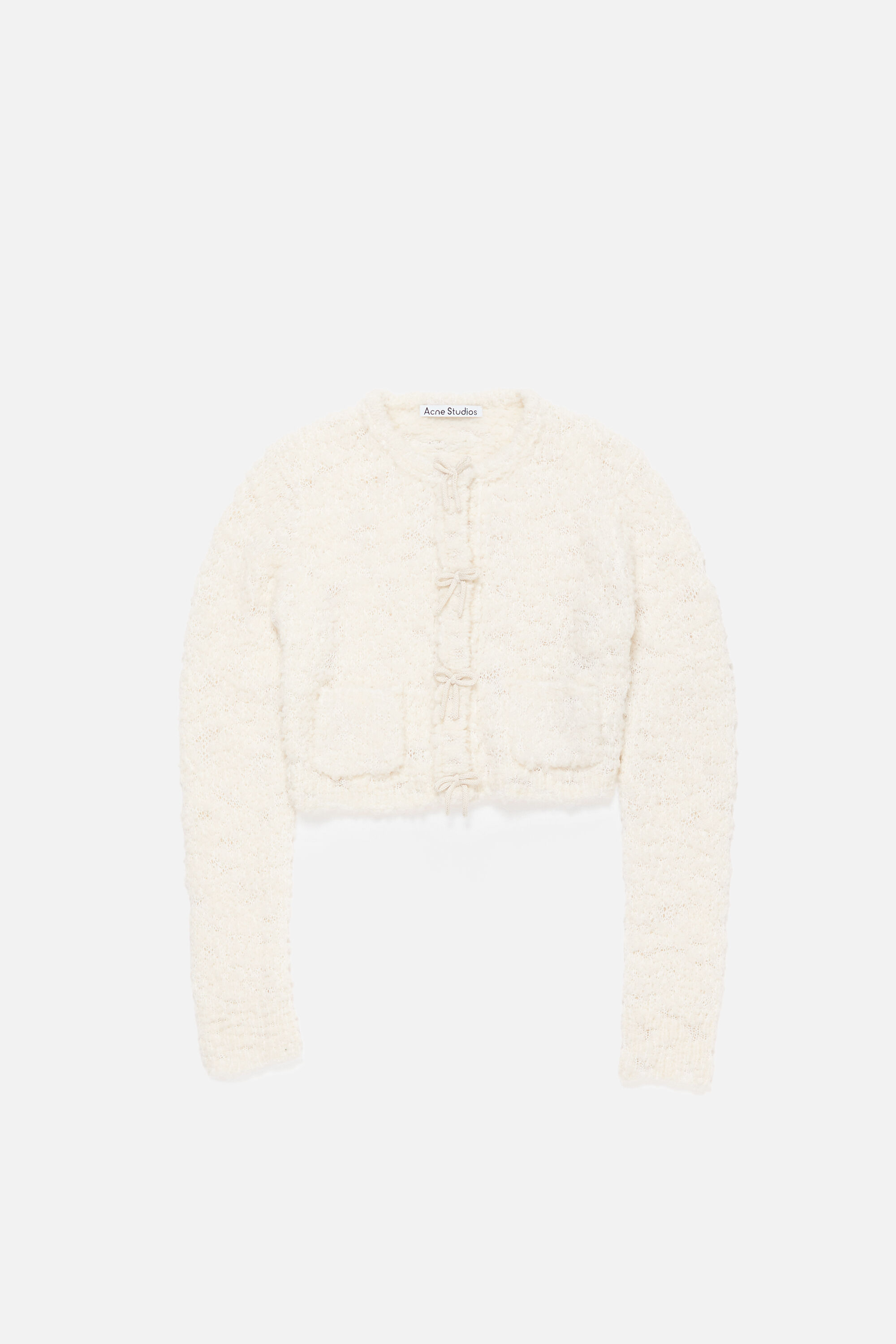 Acne Studios - リボンウールカーディガン - ホワイト