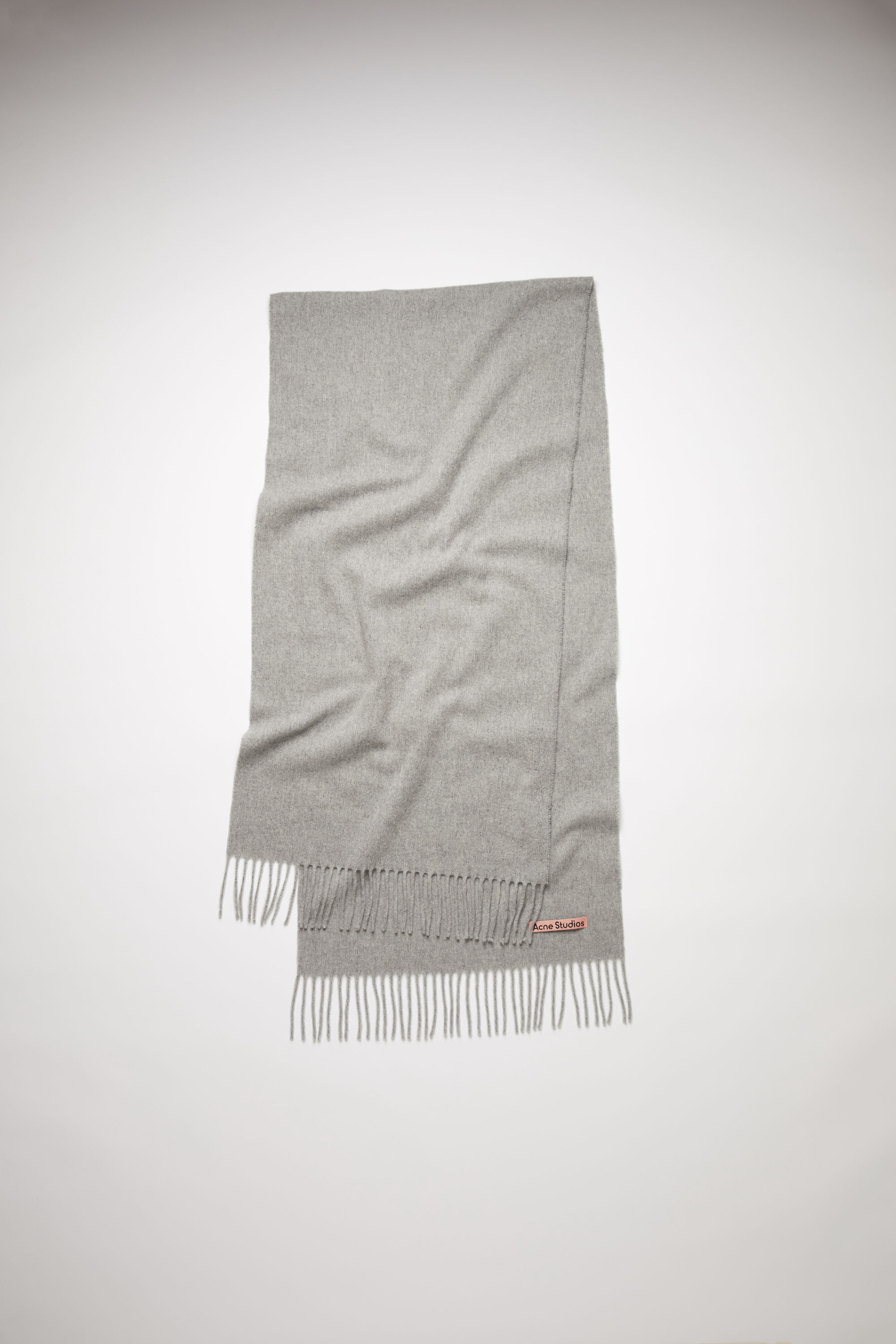 아크네 스튜디오 스카프 Acne Studios Fringe wool scarf - Narrow - Light Grey Melange,Light Grey melange
