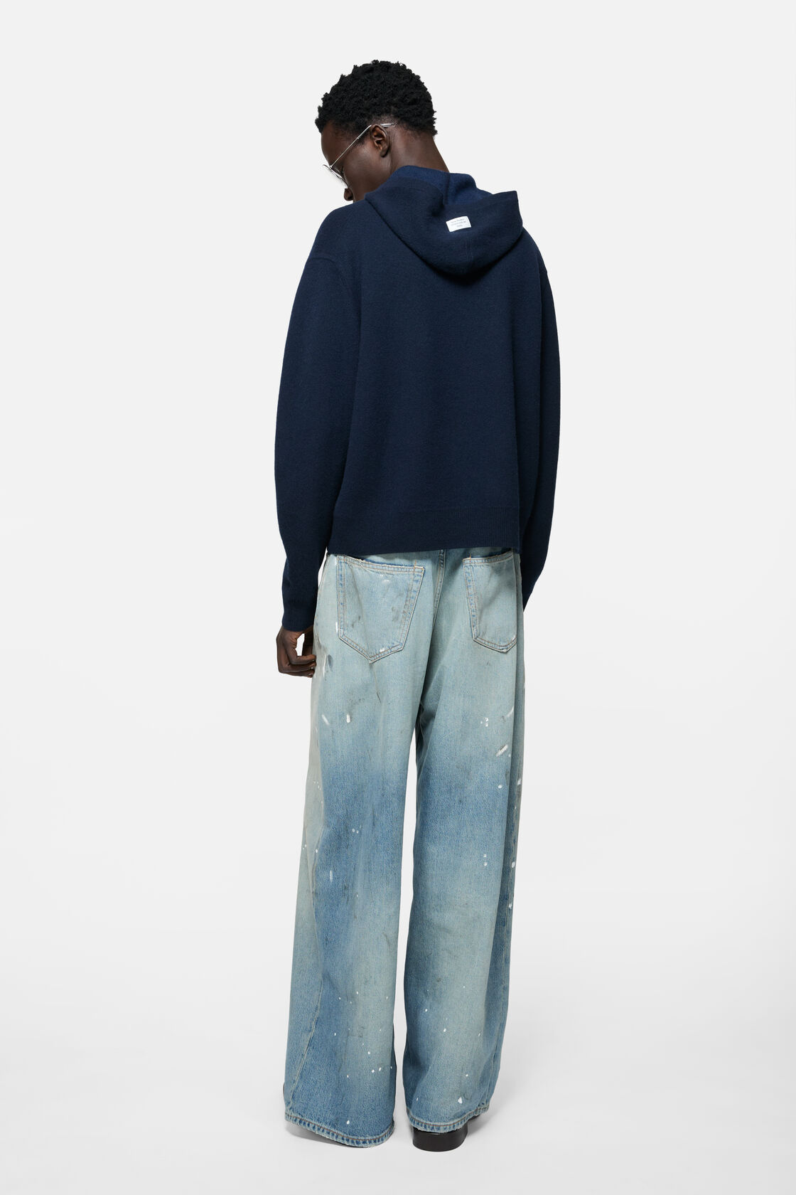 Cashmere hoodie, Ink blue, 2000x