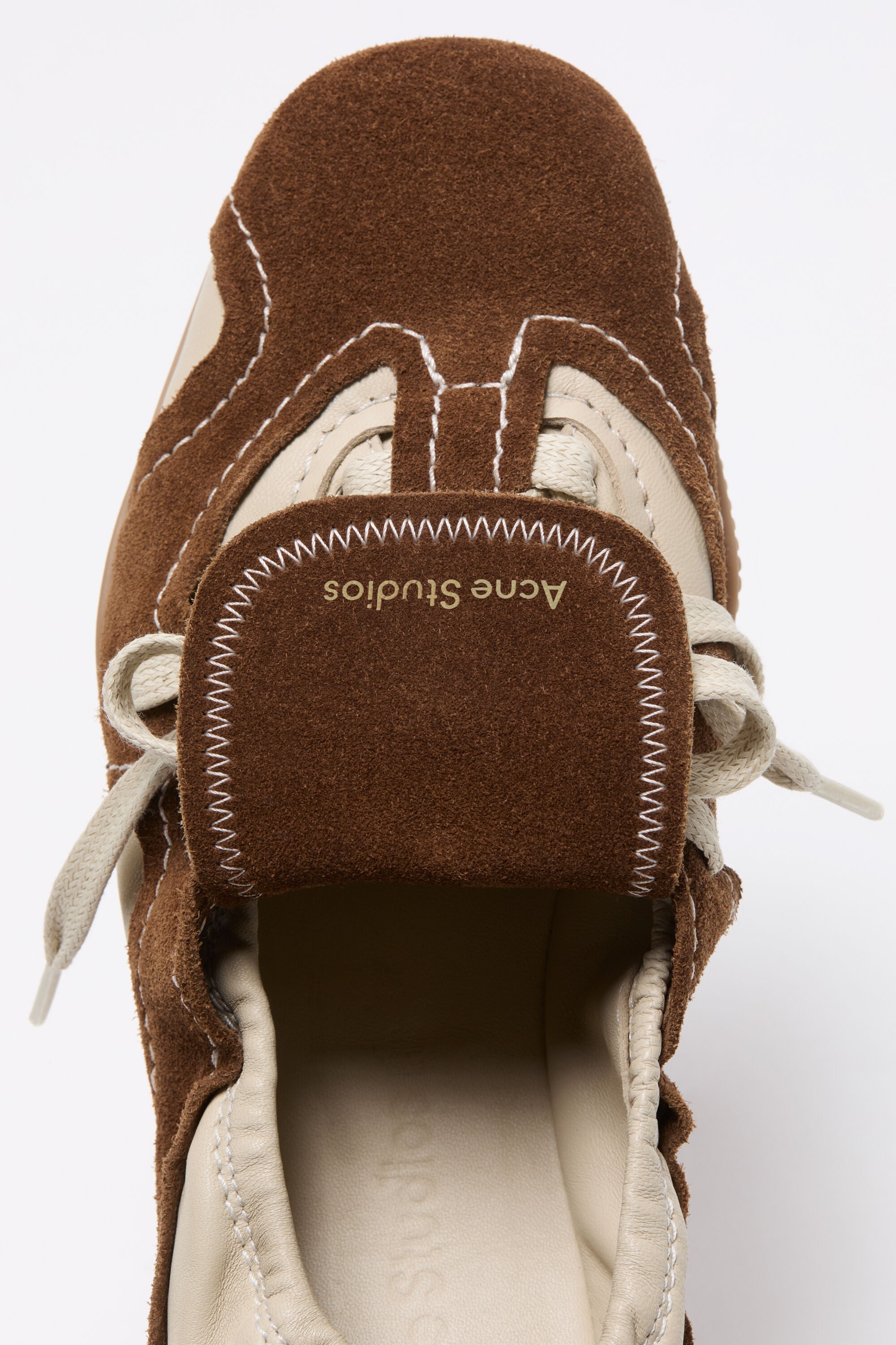 Acne Studios - Suede lace-up shoes - Off white/brown