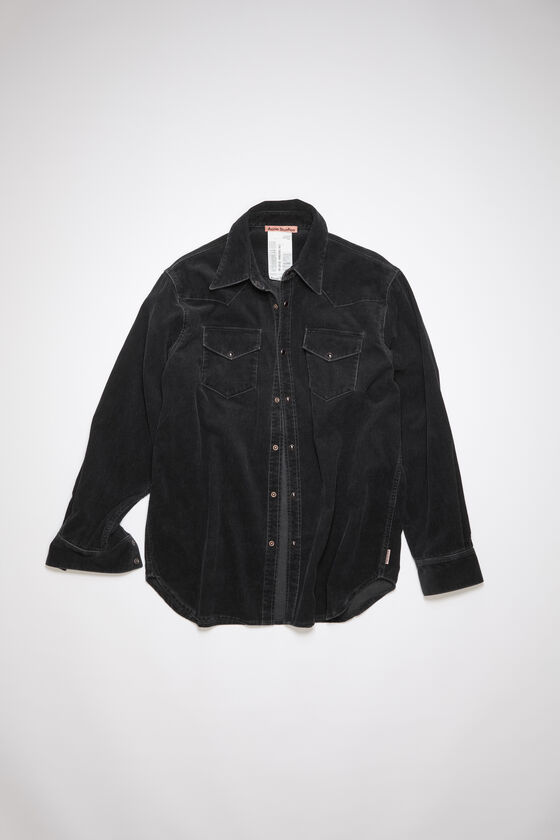 Acne Studios - Cord-Hemd mit Knopfleiste - Schwarz