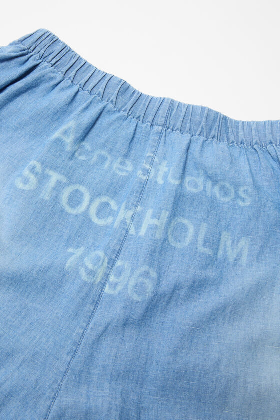 Acne Studios - Shorts logo stamp - Mid blue