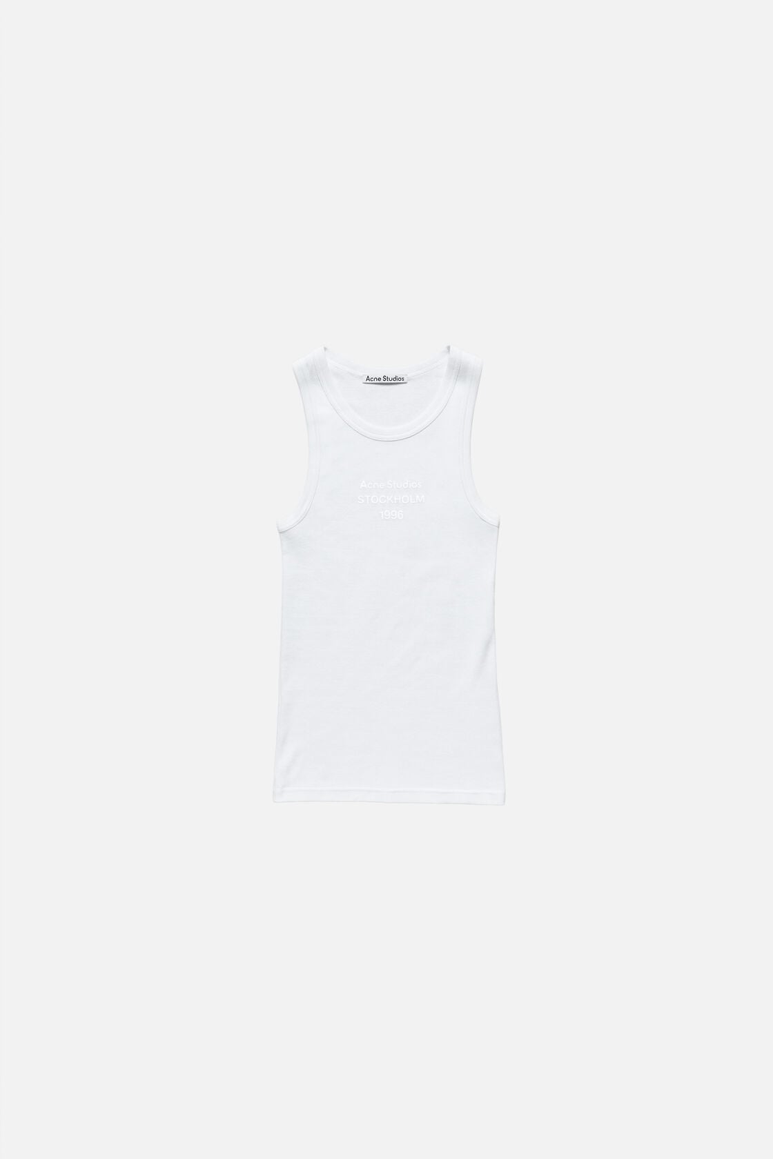 Tank top with logo, White, 2000x