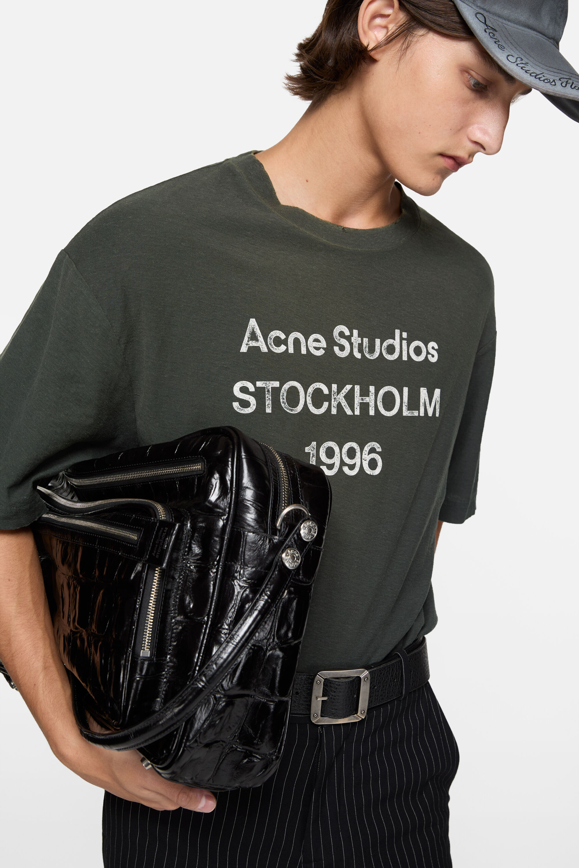 Acne Studios - ロゴTシャツ - リラックスフィット - フェイデッドブラック