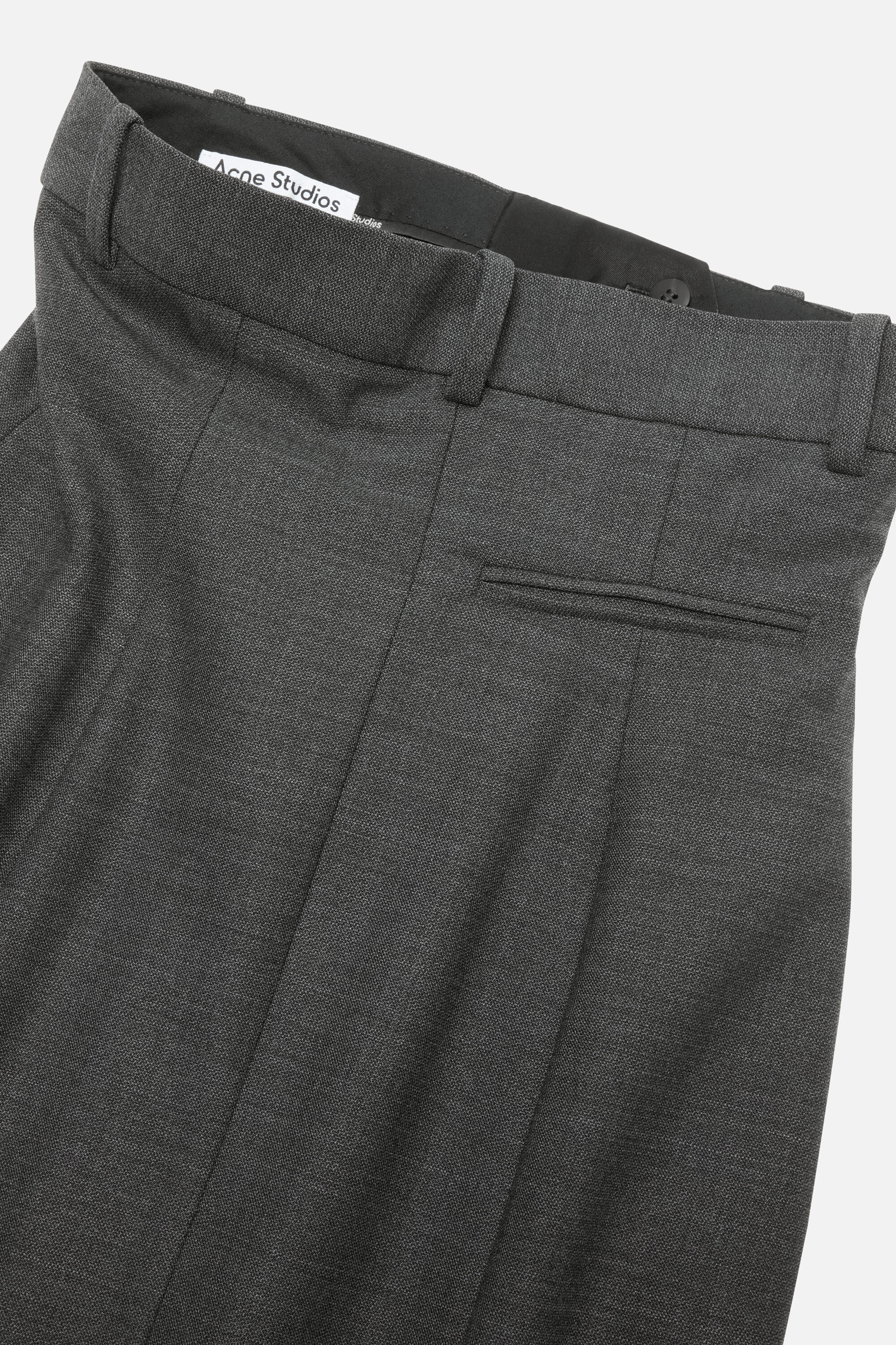 Acne Studios - ウールロングスカート - ダークグレーメランジ