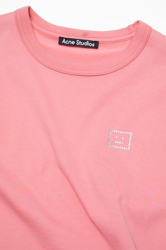 Acne Studios - Crew neck t-shirt - Fitted fit - Tango pink