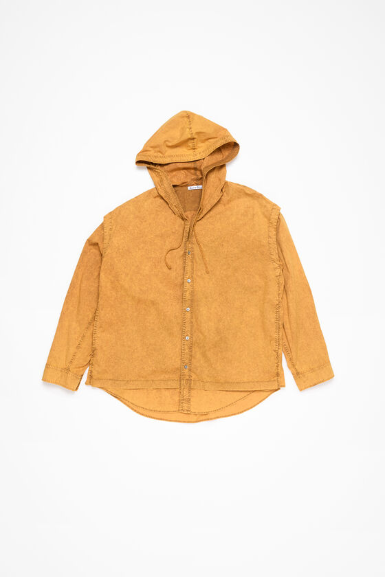 Acne Studios - フード付きボタンアップシャツ - イエロー/ブラウン