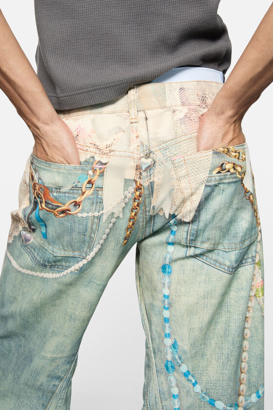 Acne Studios Relaxed fit jeans 2006 White/green