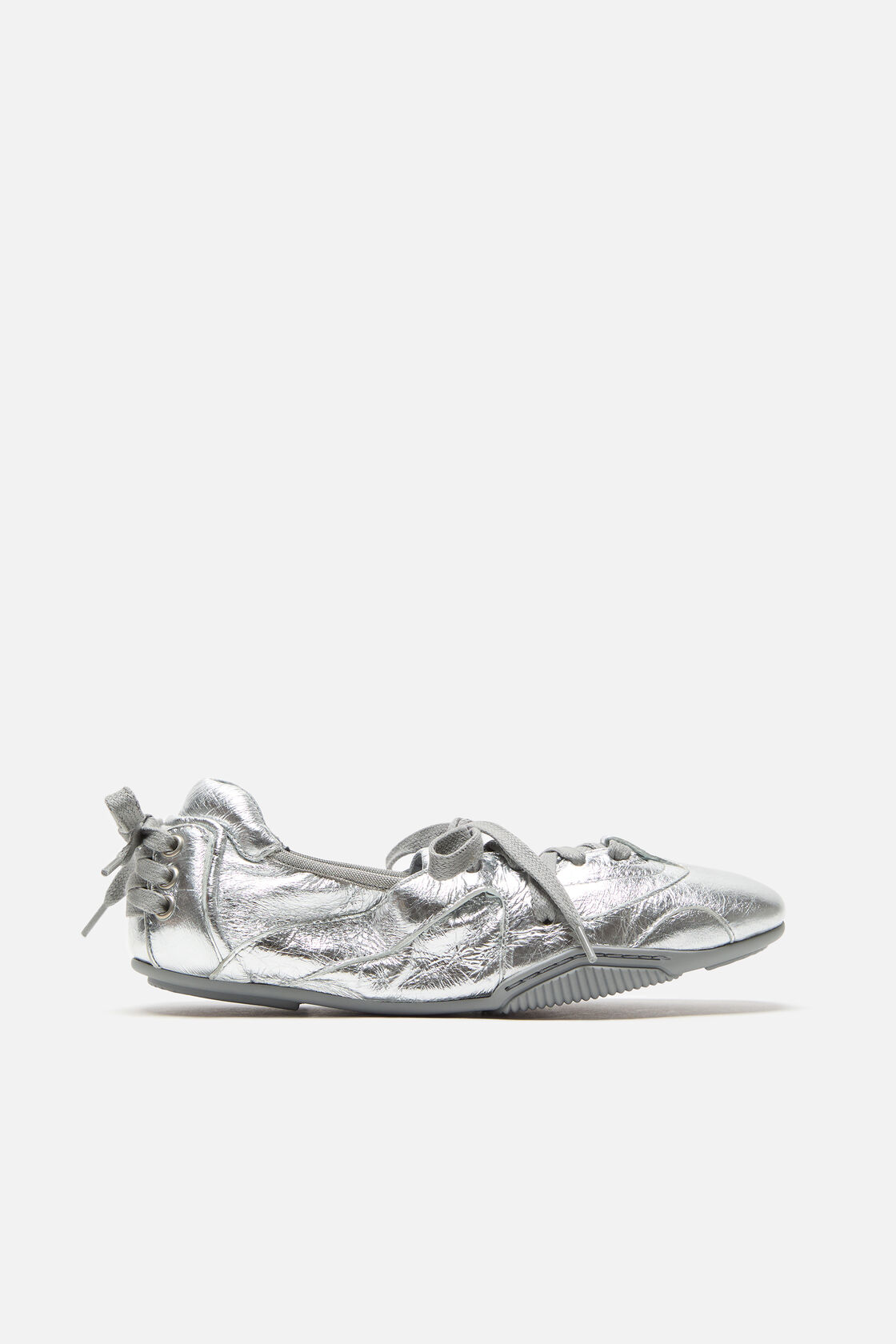 Lace-up leather shoes, Silver/grey, 2000x