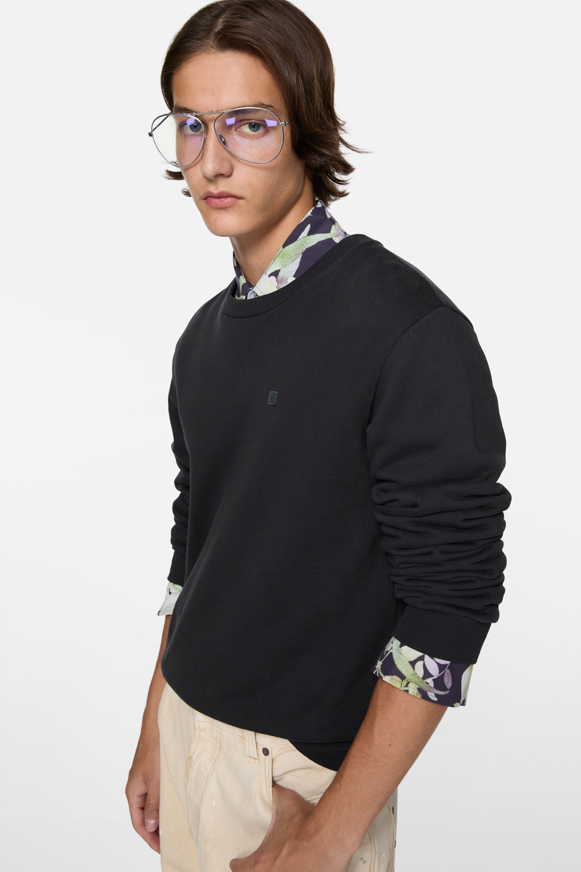 Acne Studios - クルーネックフリースセーター - ブラック