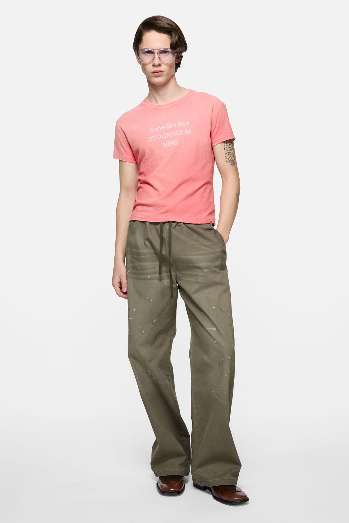 Fitted logo t-shirt, Tango pink, 2000x