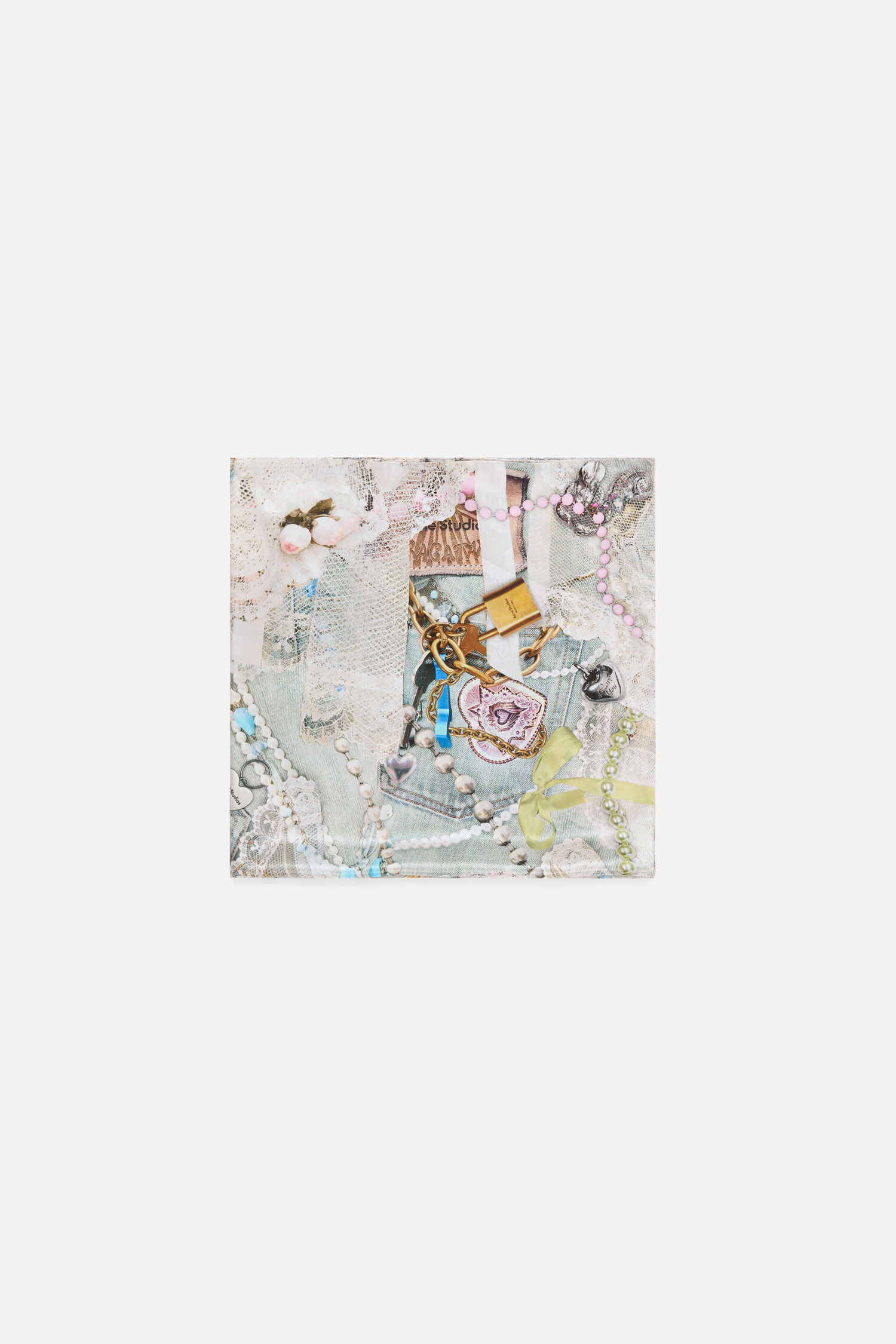 Acne Studios - プリントシルクスカーフ - ホワイトマルチカラー 