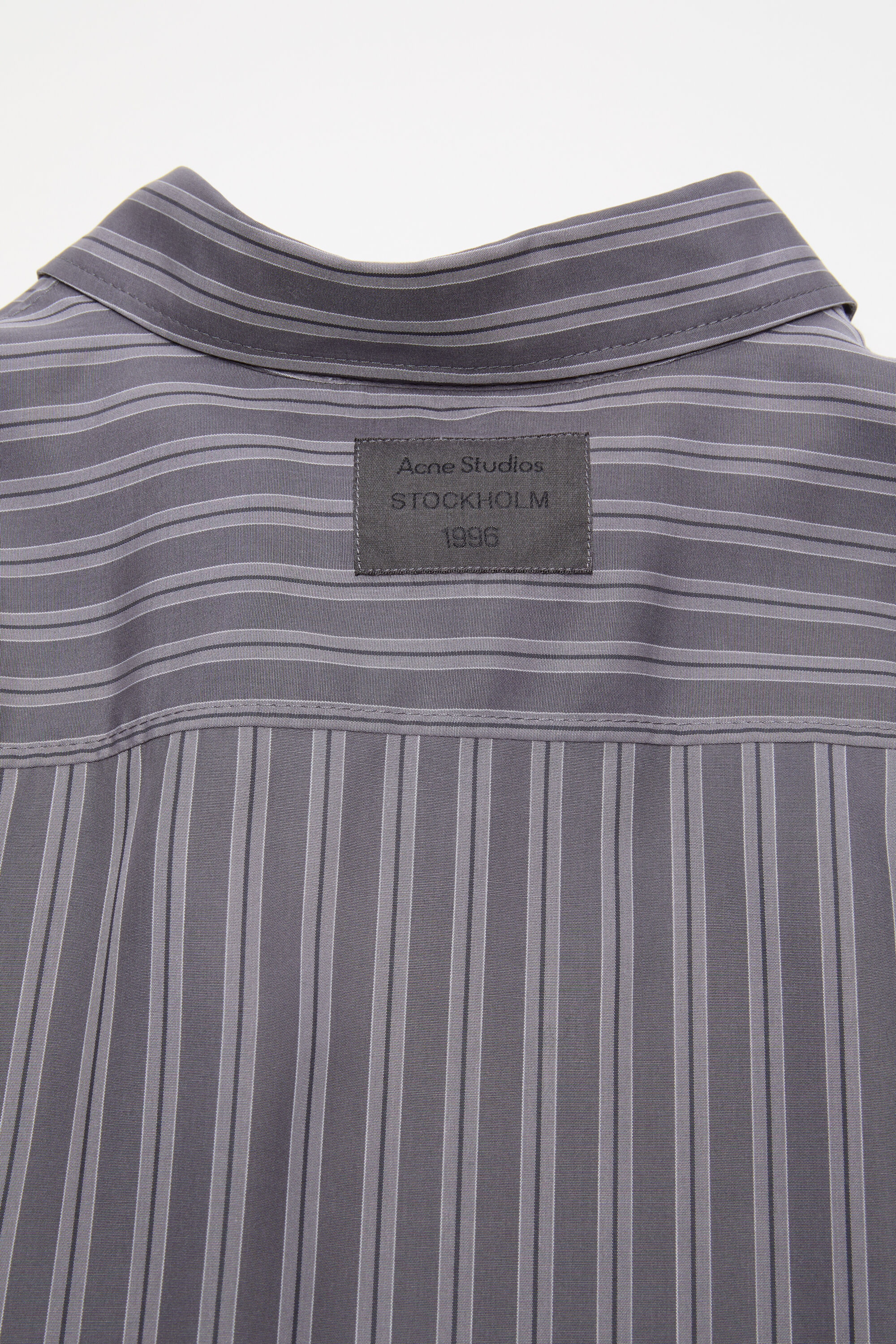 Acne Studios - Striped button-up shirt - Purple/mauve