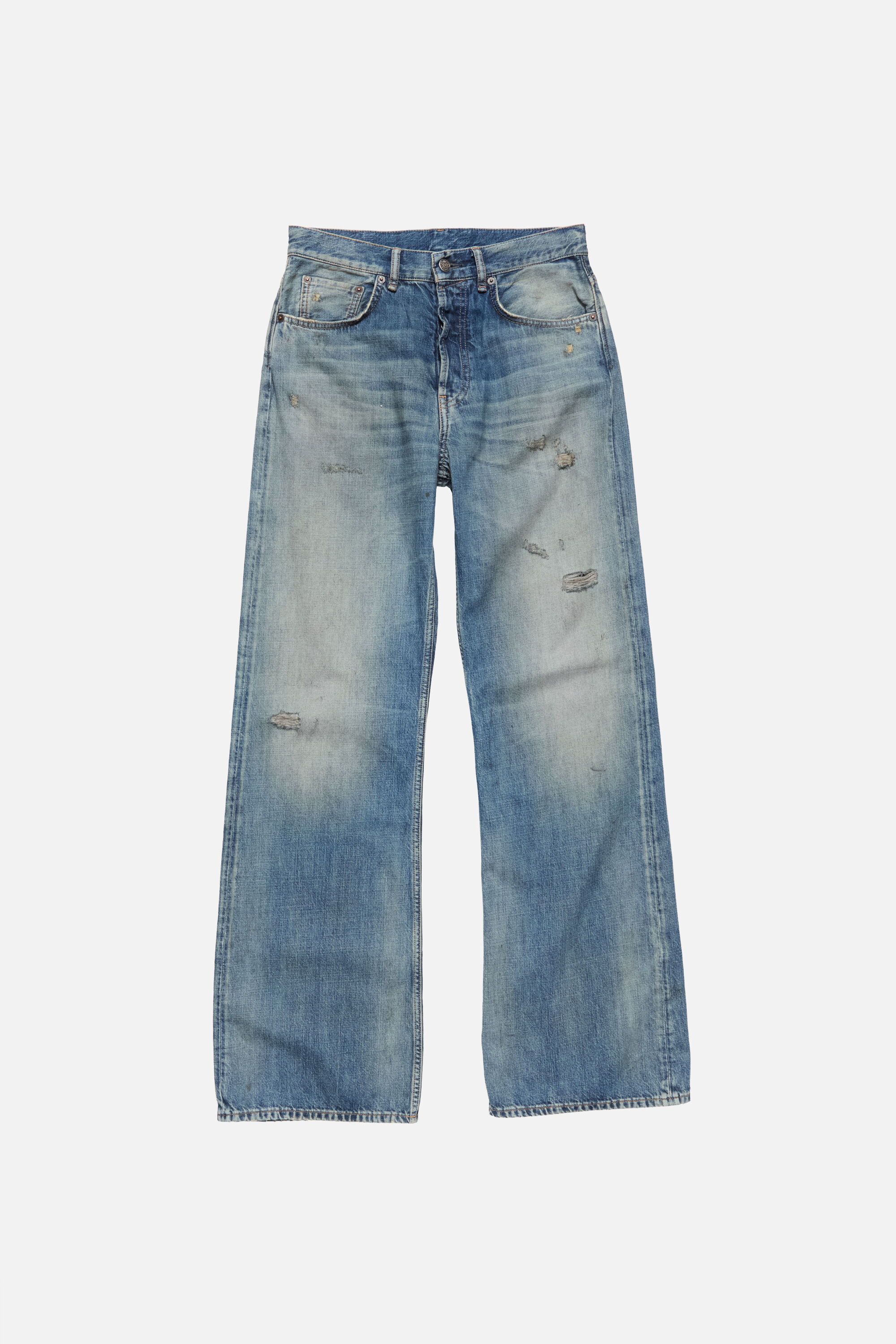 Acne Studios - Loose fit crystal studs jeans - 2021F - Mid Blue
