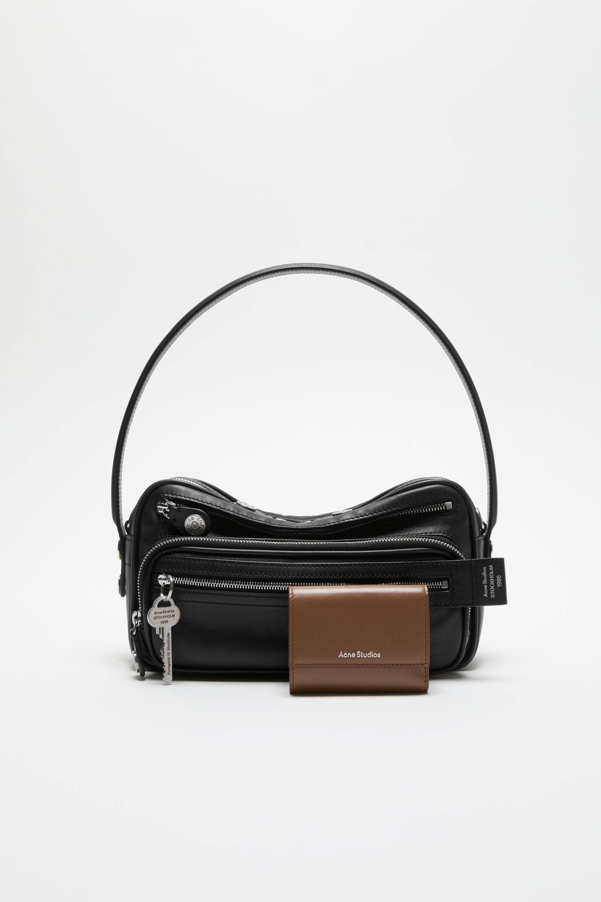 Acne Studios - 3つ折りレザーウォレット - キャメルブラウン