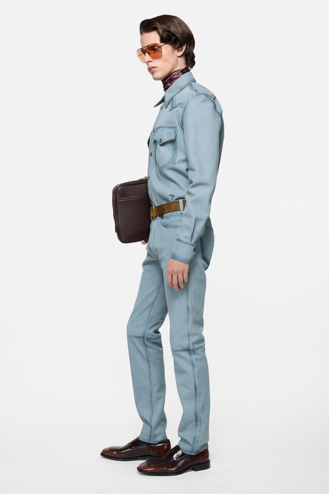 Suede overshirt, Light blue, 2000x