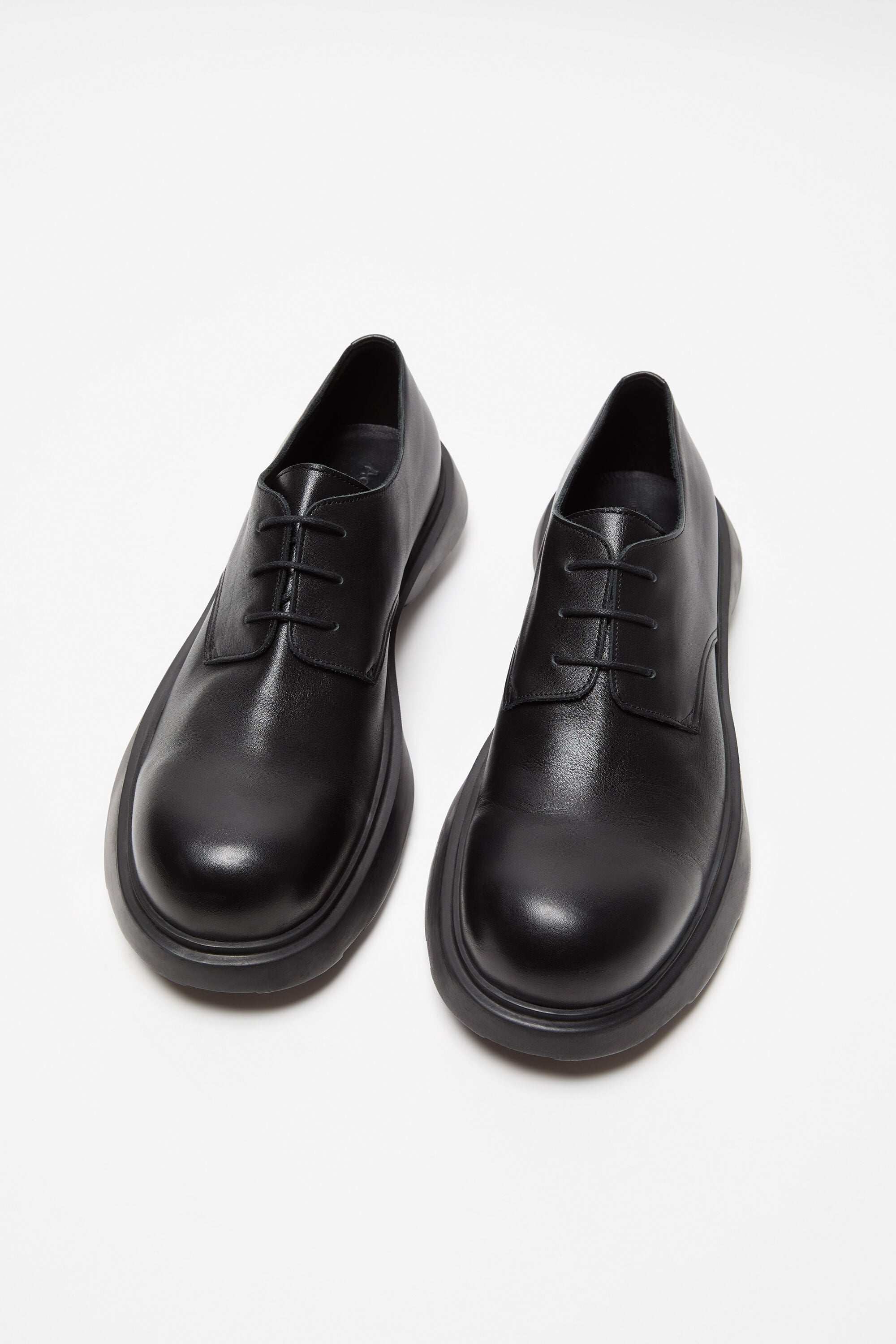 Acne Studios - レザーレースアップシューズ - ブラック