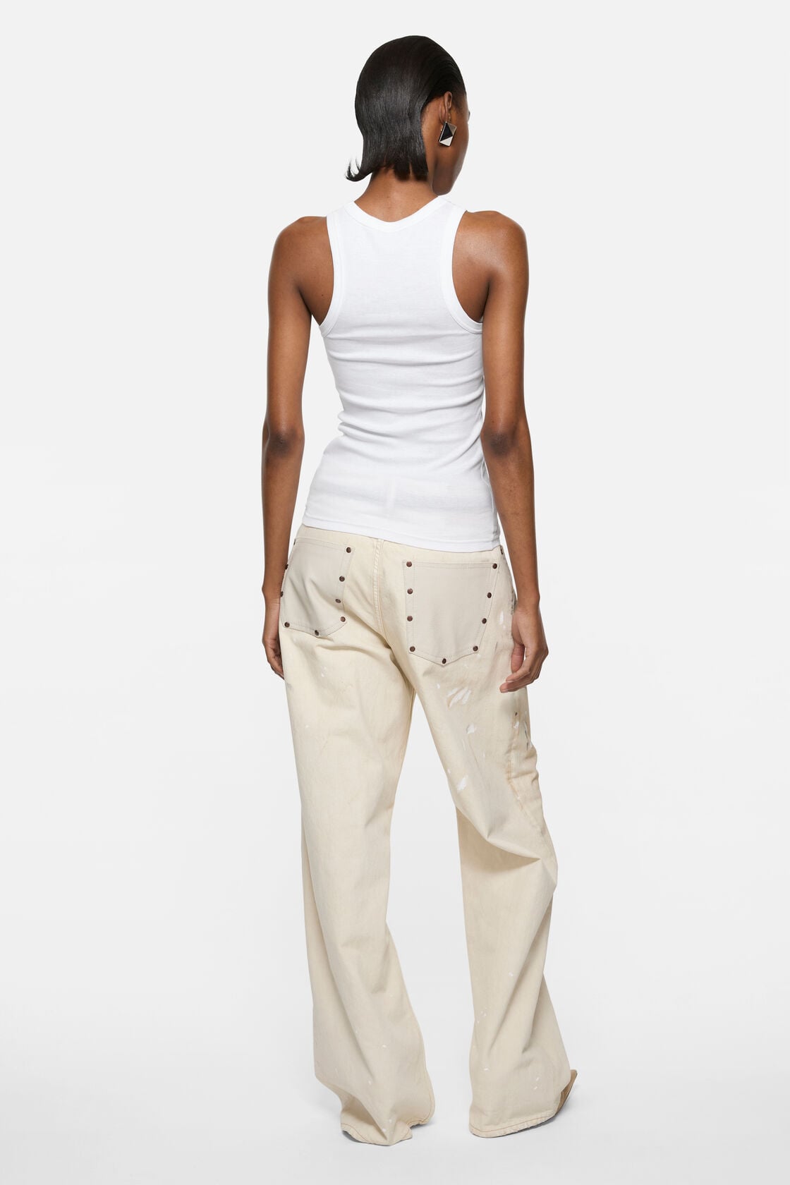 Tank top with logo, White, 2000x
