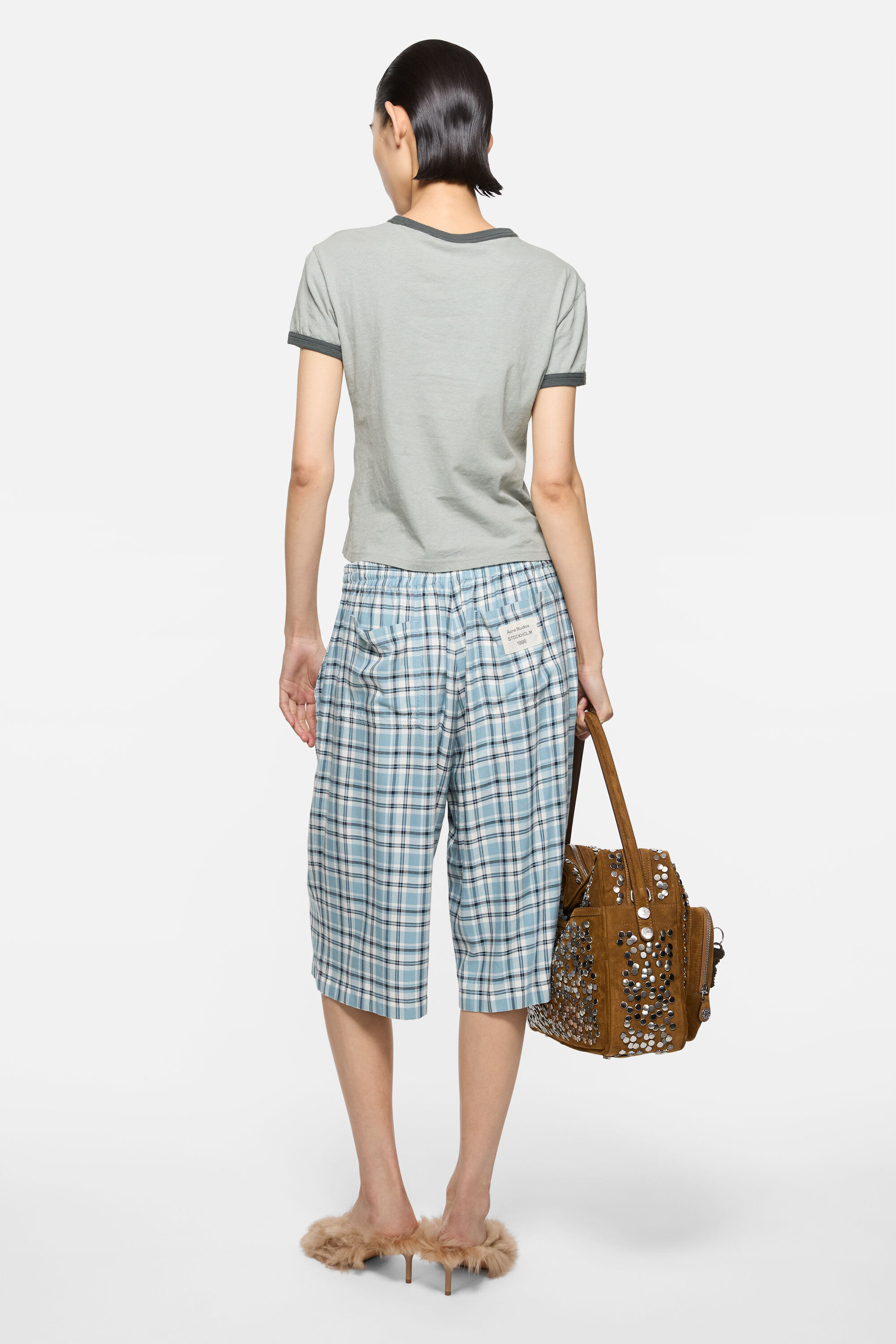 Acne Studios - グラフィックローズTシャツ - グレー/レッド