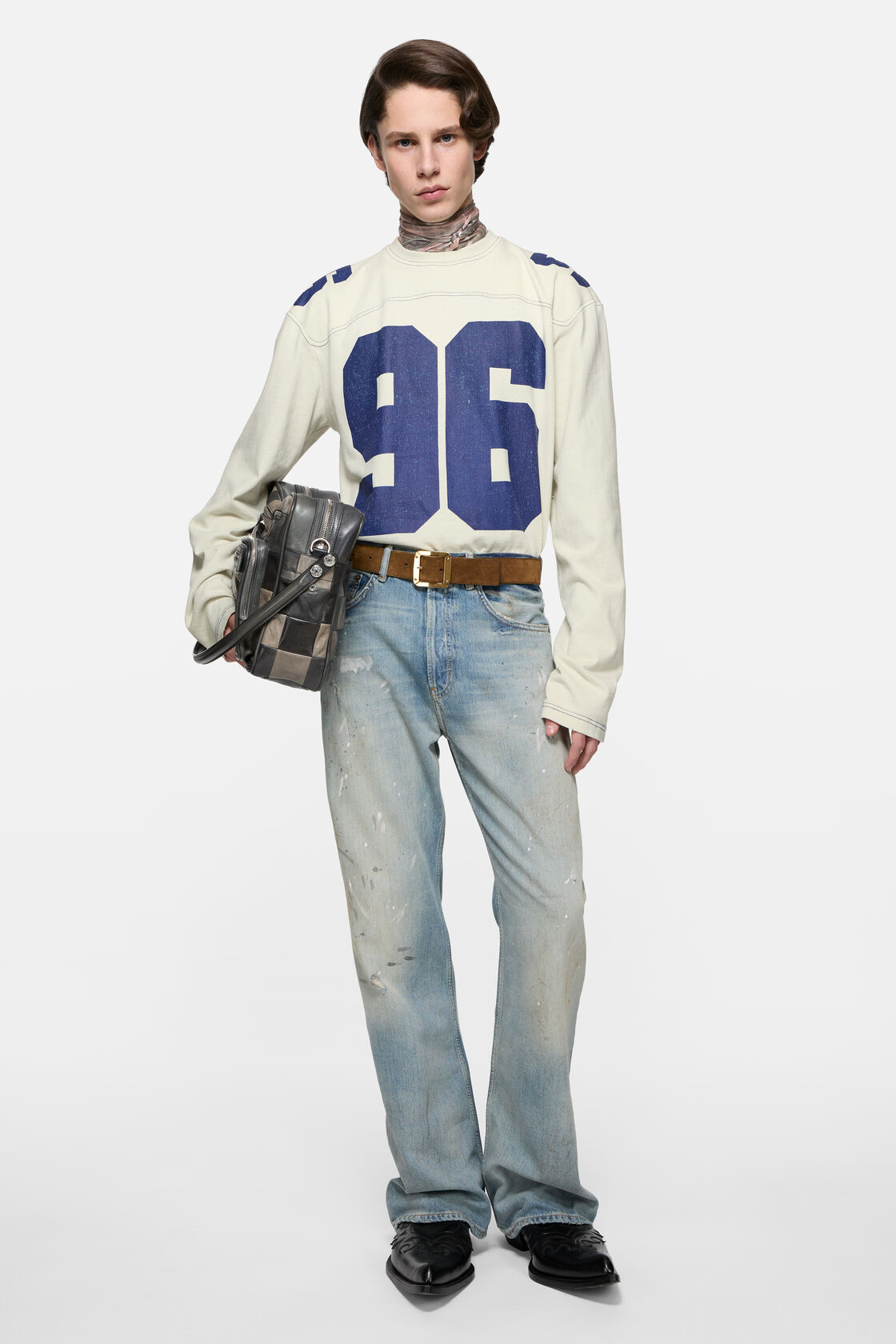 Logo jersey t-shirt, Oat beige, 2000x