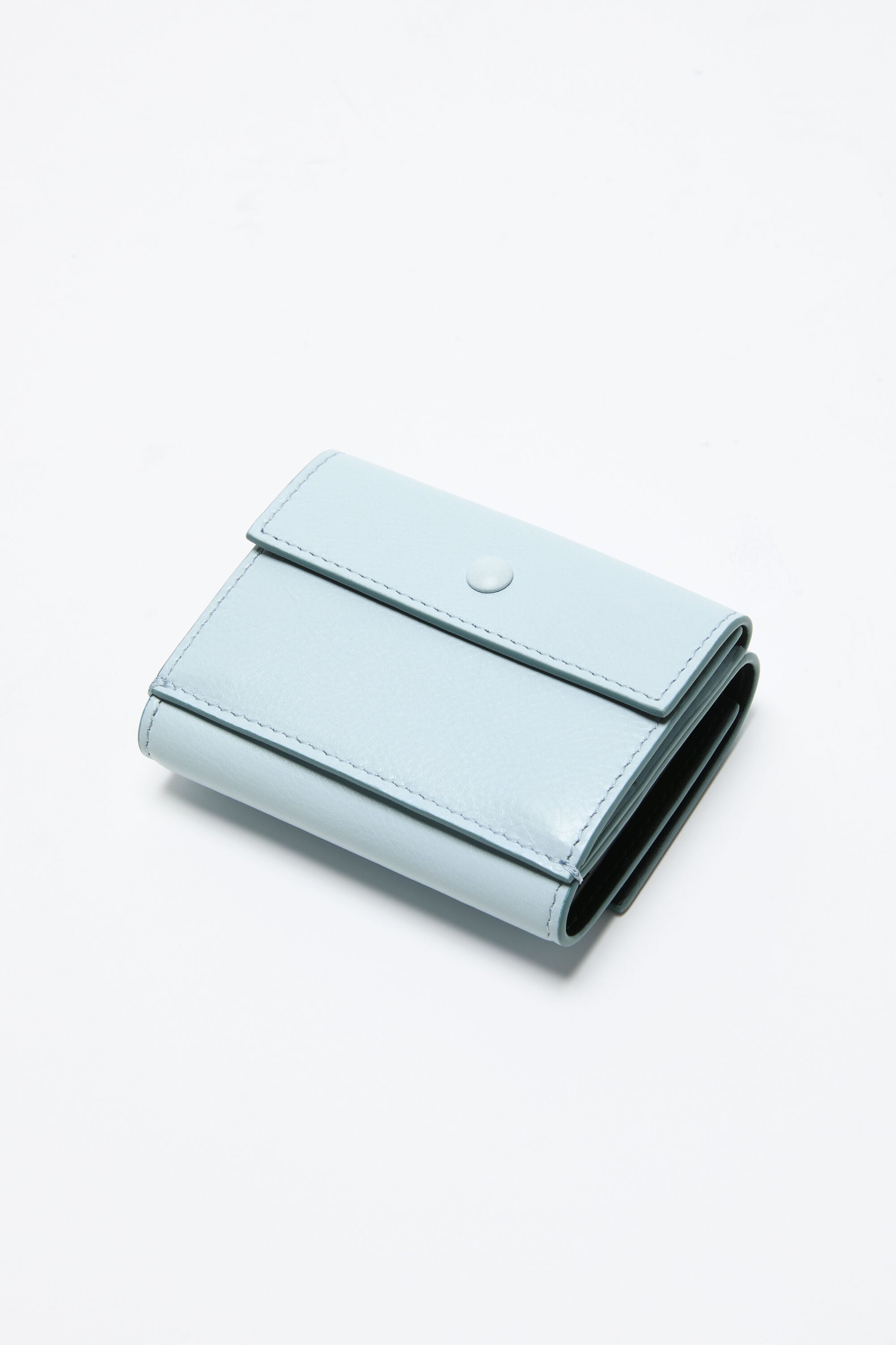 Acne Studios - レザー製三つ折りウォレット - ダスティブルー