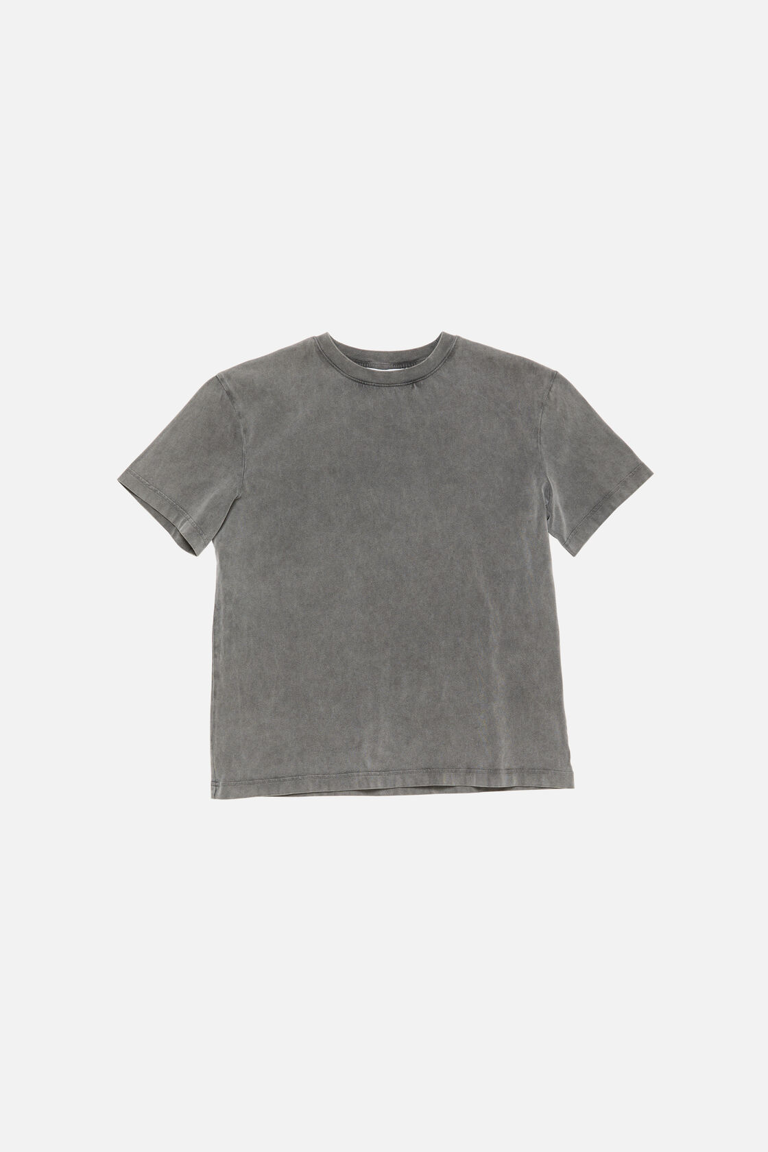 Cotton crewneck t-shirt, Faded black, 2000x