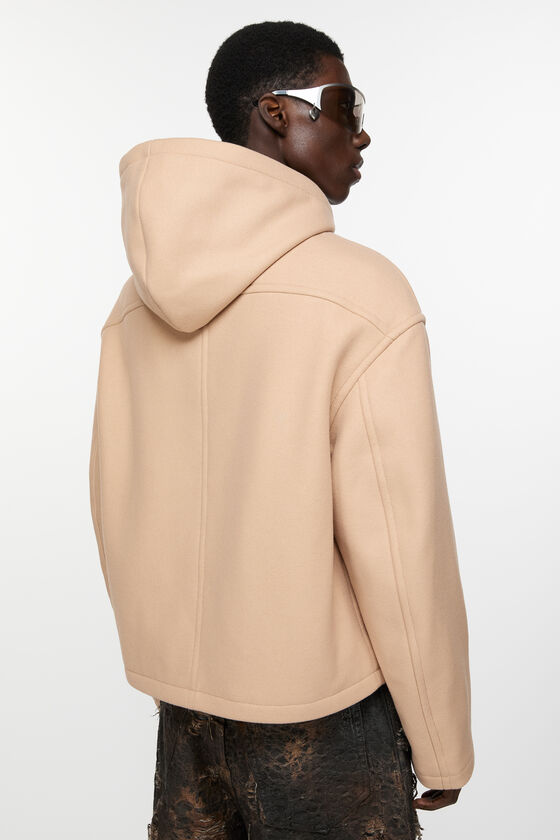 Acne Studios Hooded wool jacket Camel Beige