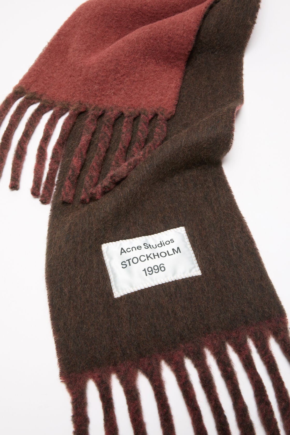 Bicolour Alpaca Scarf, Dark brown/brown, 2000x