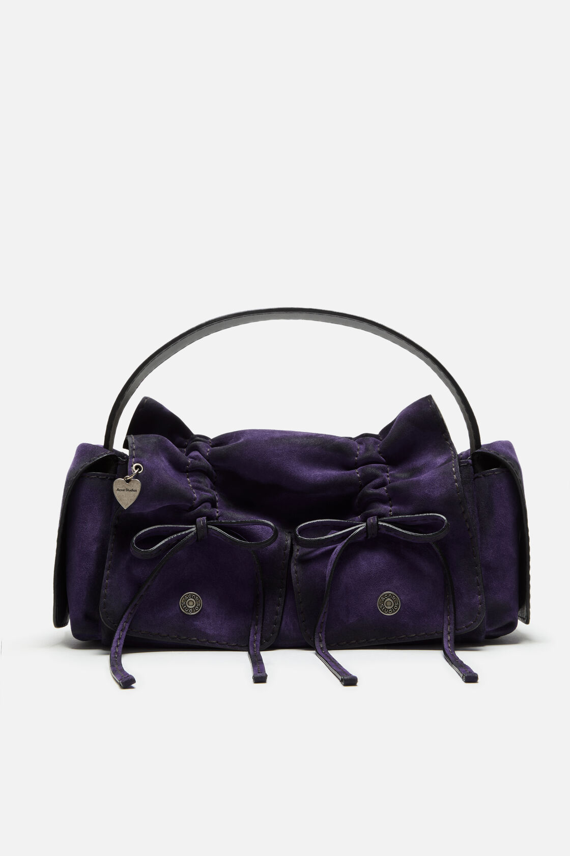 Multipocket suede shoulder bag, Violet purple, 2000x