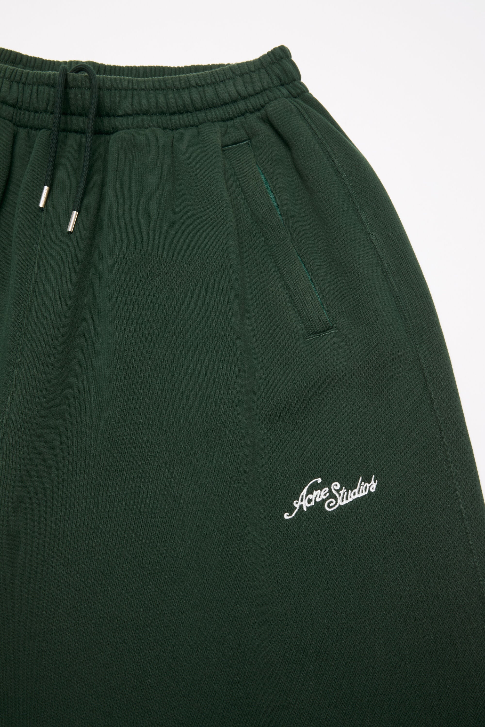 Acne Studios - Fleece logo sweatpants - Dark green