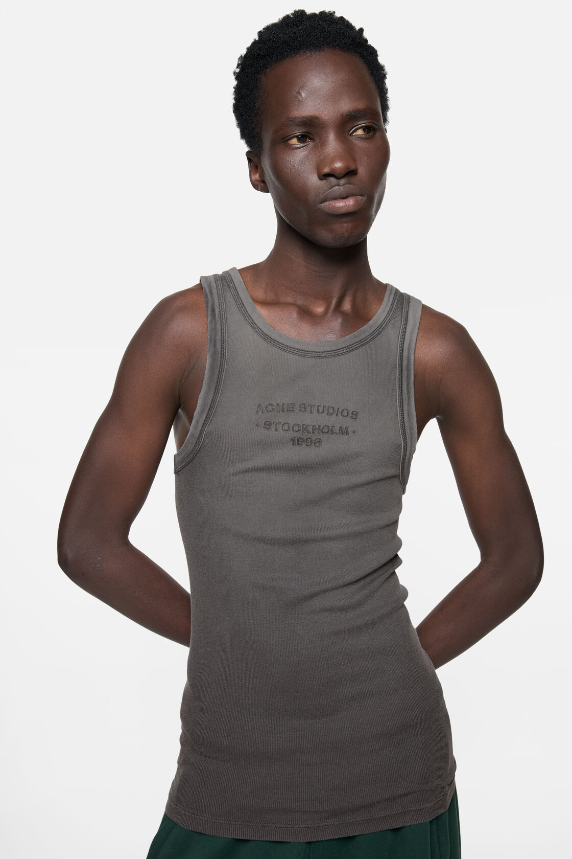 Sprayed tank top, Faded black, 2000x