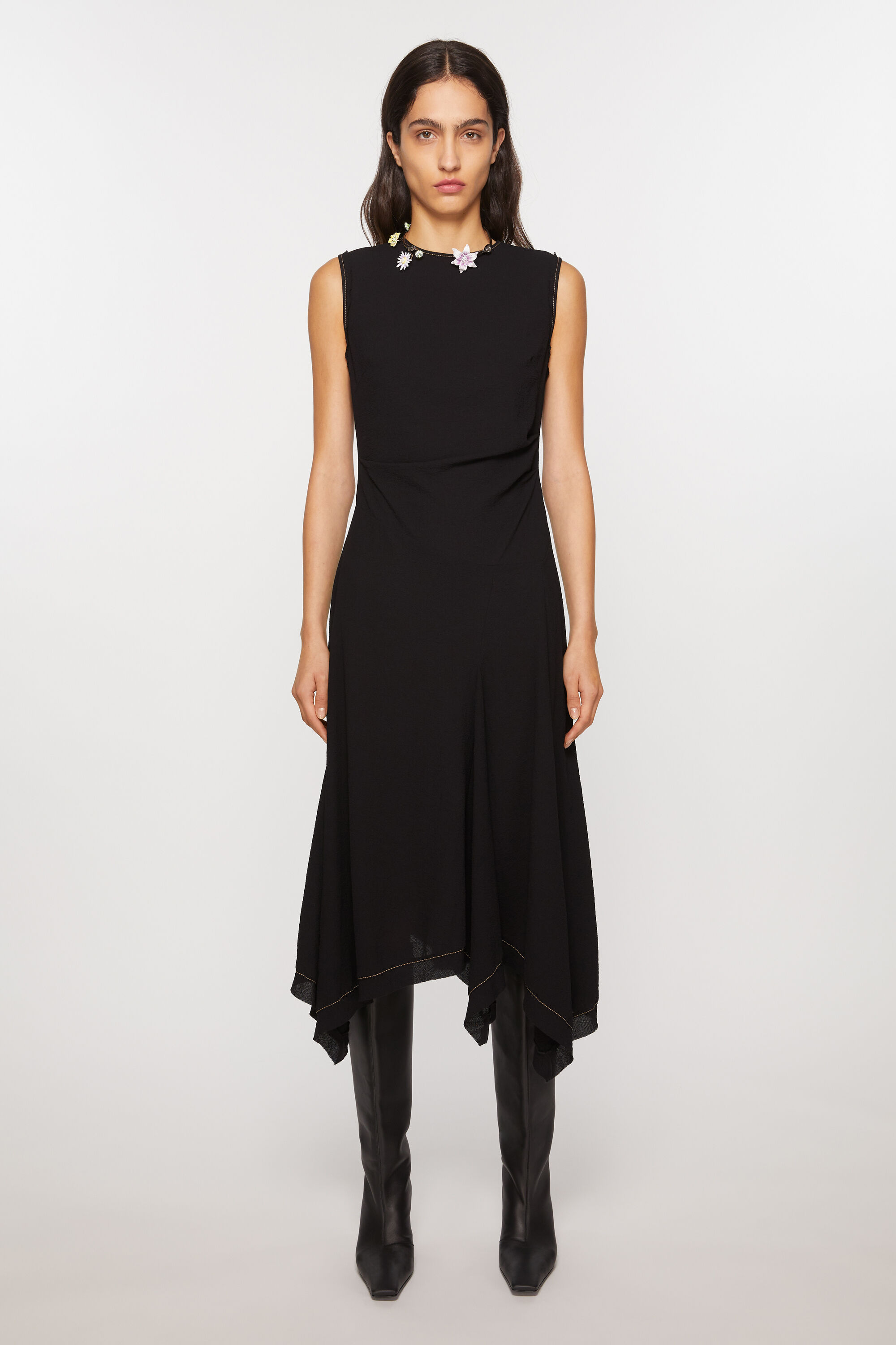 아크네 스튜디오 Acne Studios Print sleeveless dress - Black