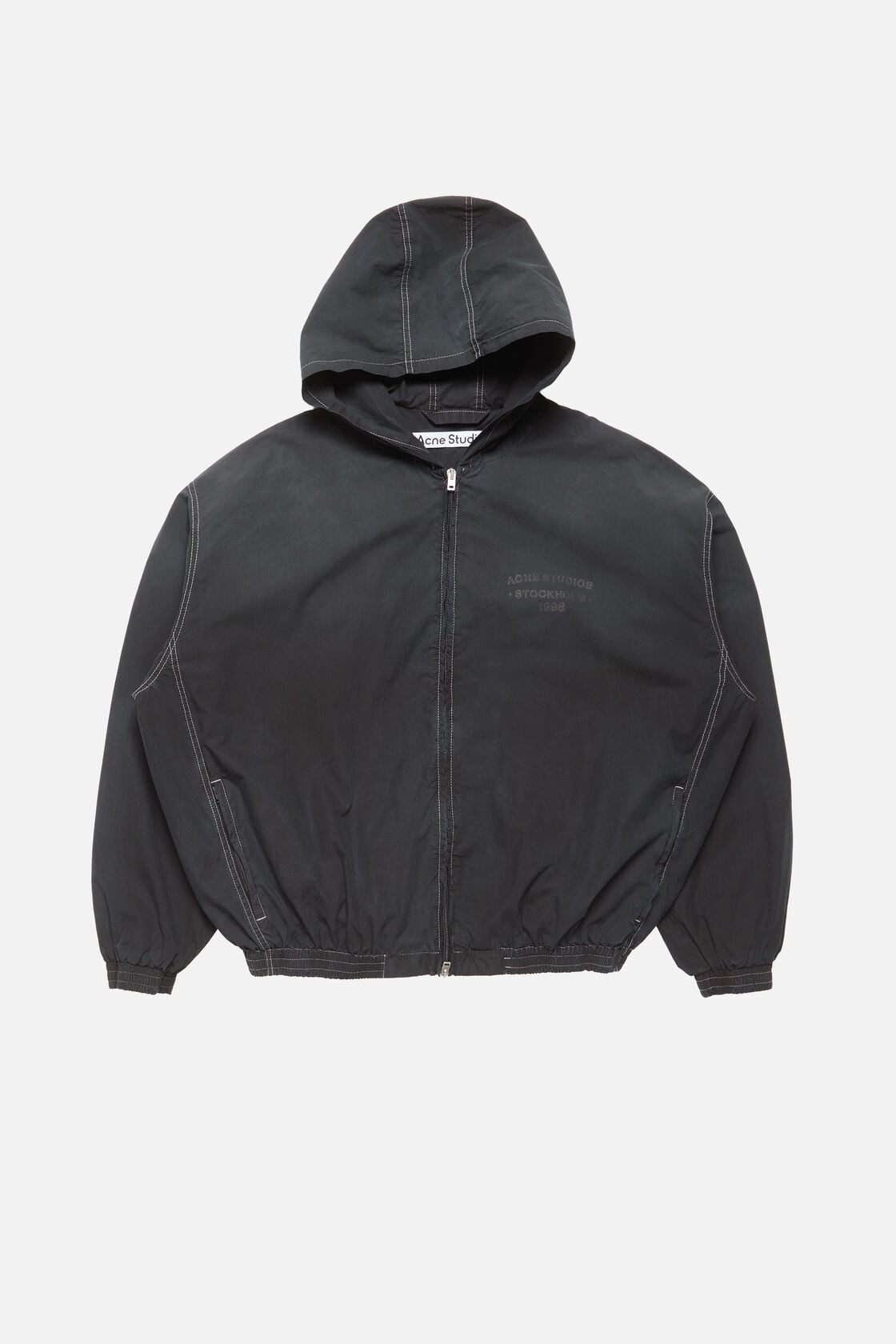Hooded logo jacket, Black, 2000x