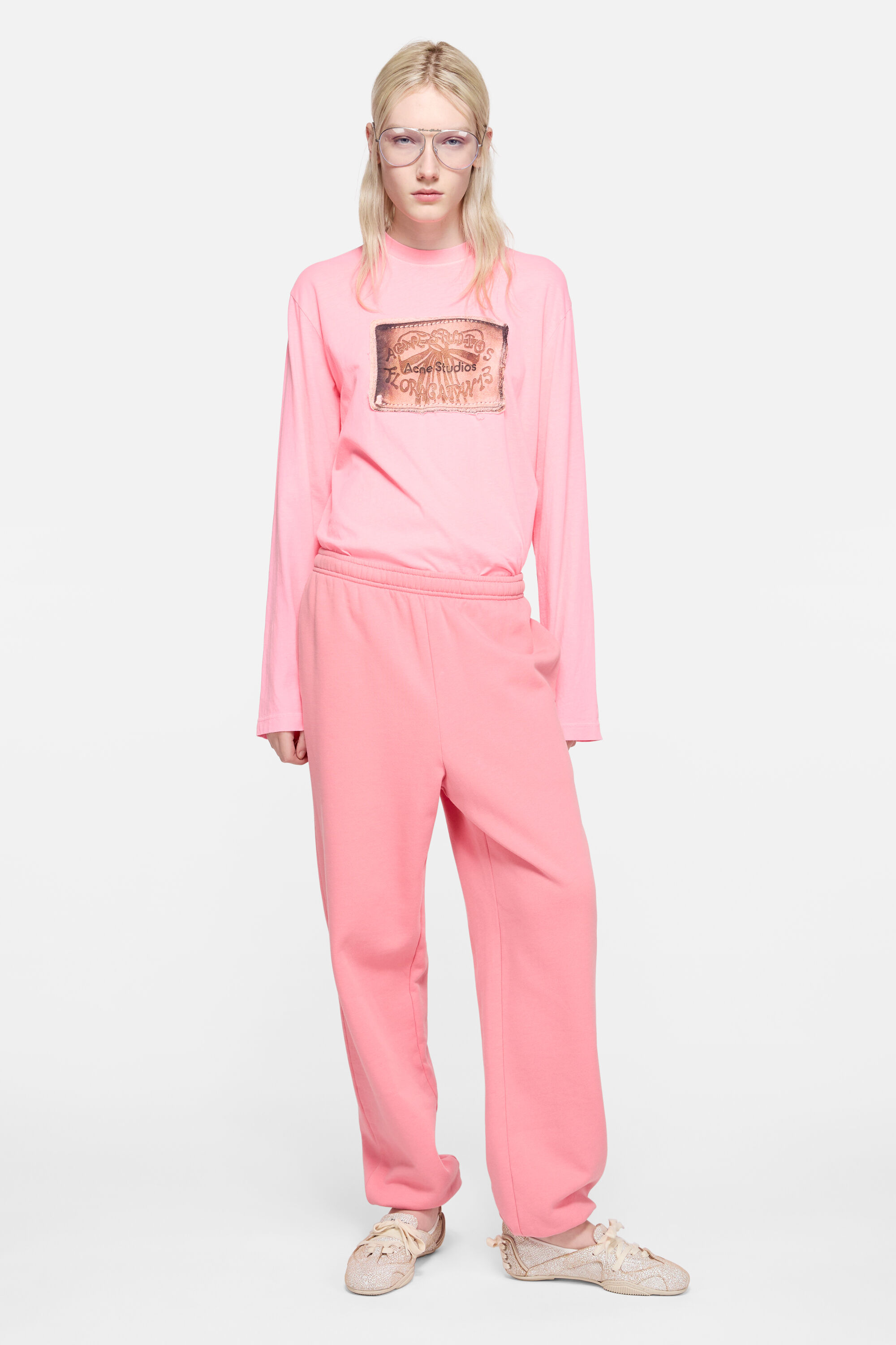 Acne Studios - コットンスウェットパンツ - タンゴピンク