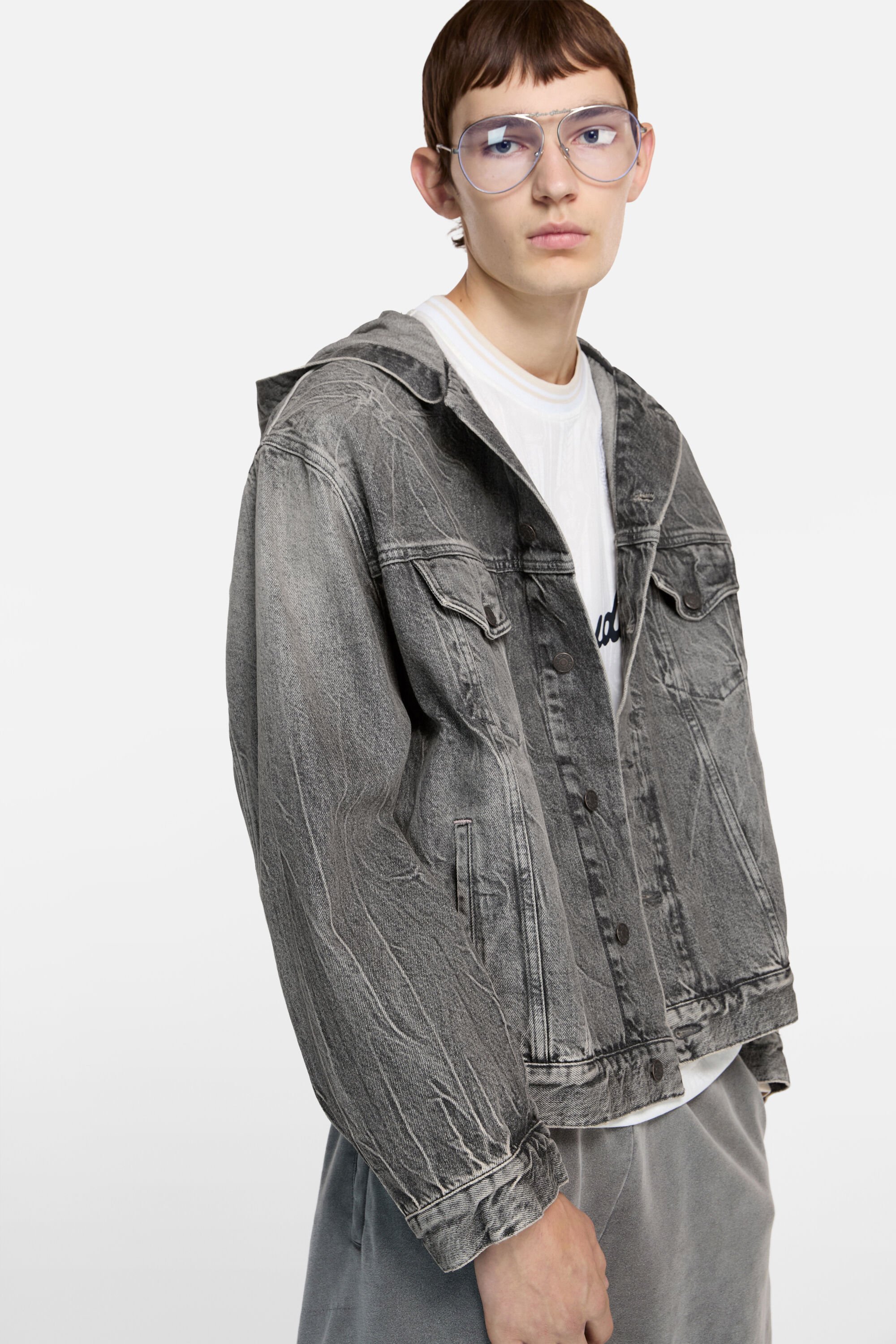 Acne Studios - Hooded denim jacket - Washed Black