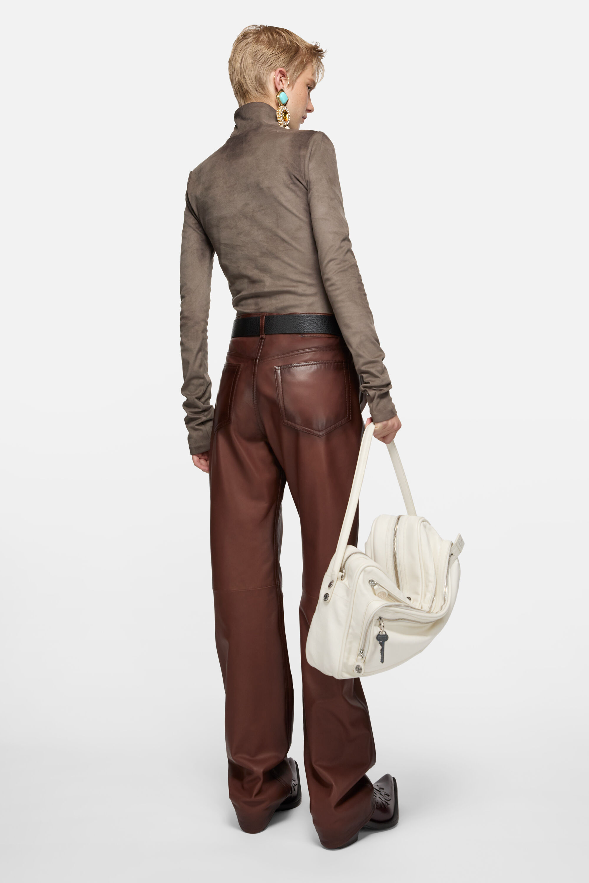 Acne Studios - プリントタートルネック - アッシュグレー