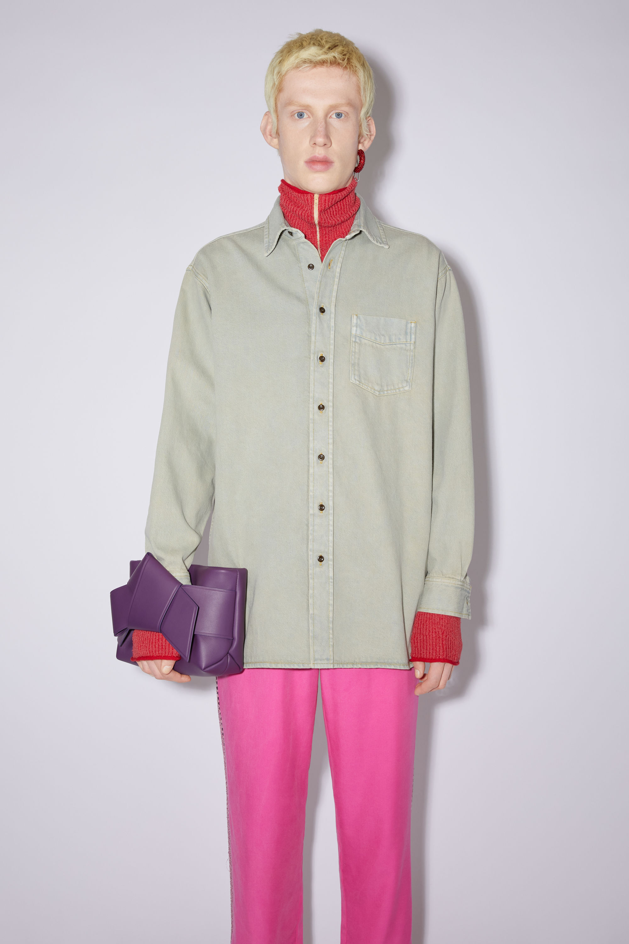 幻想的 acne studios 22aw パッチワークシャツジャケット シャケット
