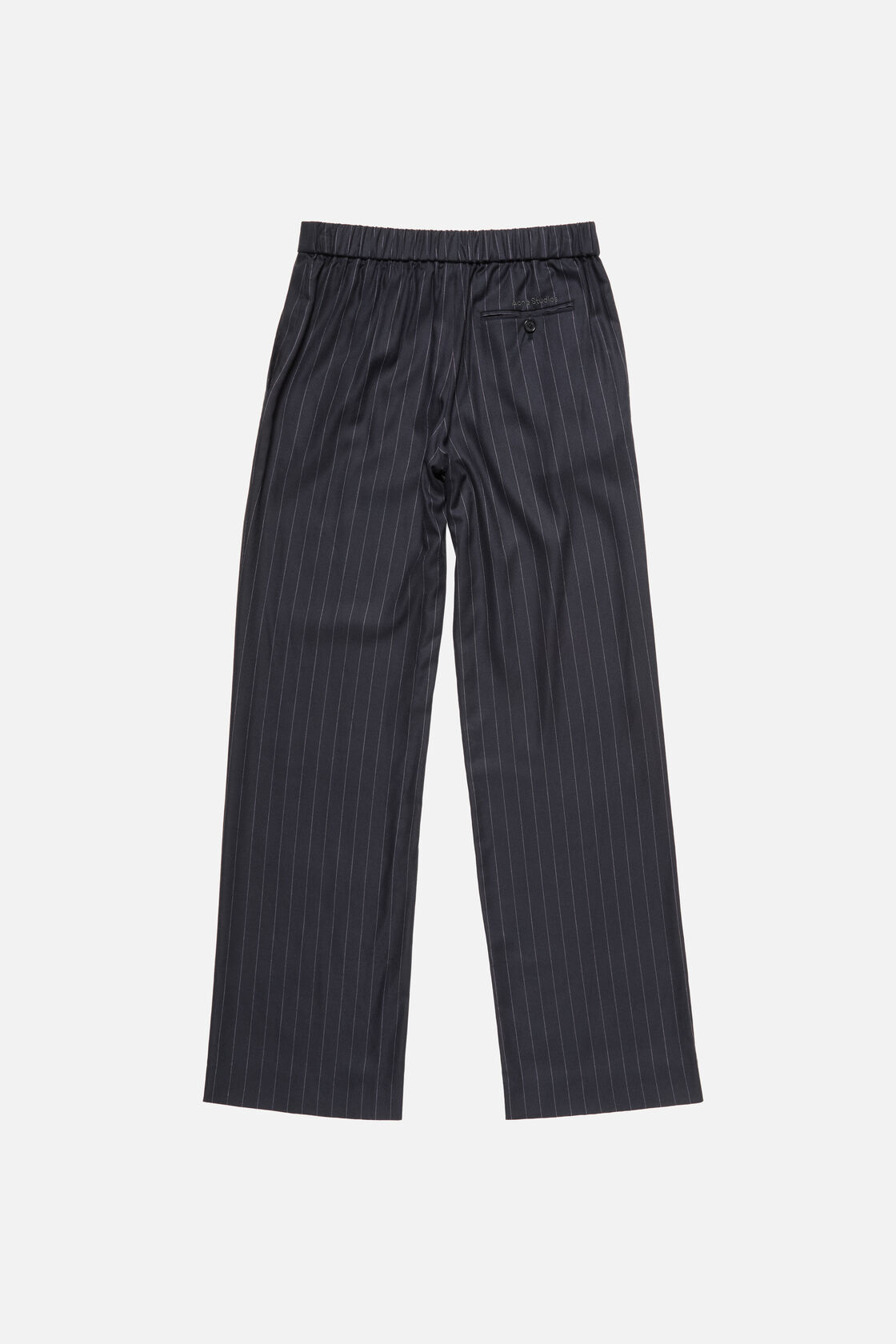 Pinstripe wool trousers, Navy blue, 2000x