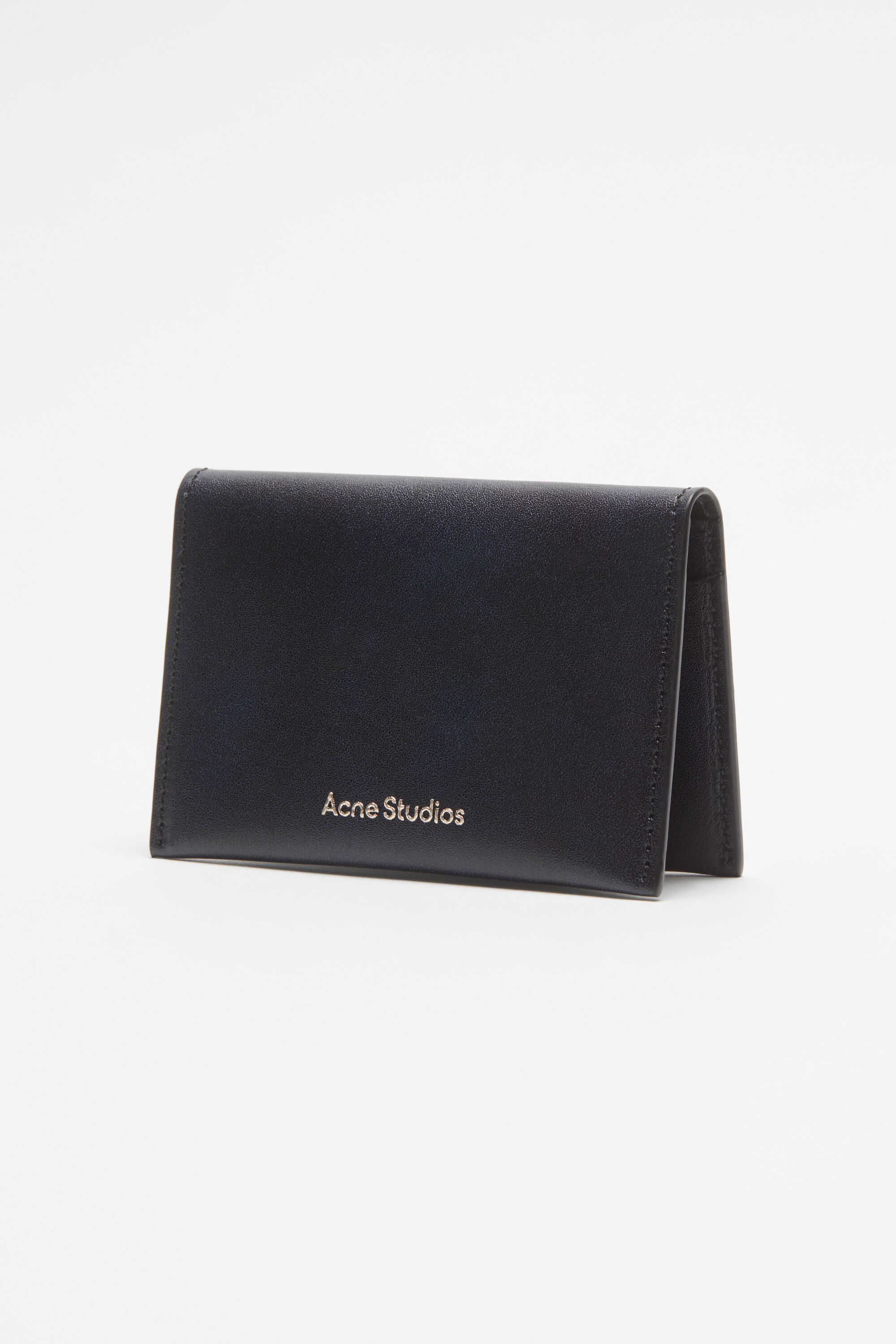 Acne Studios - Folded leather wallet - Navy blue